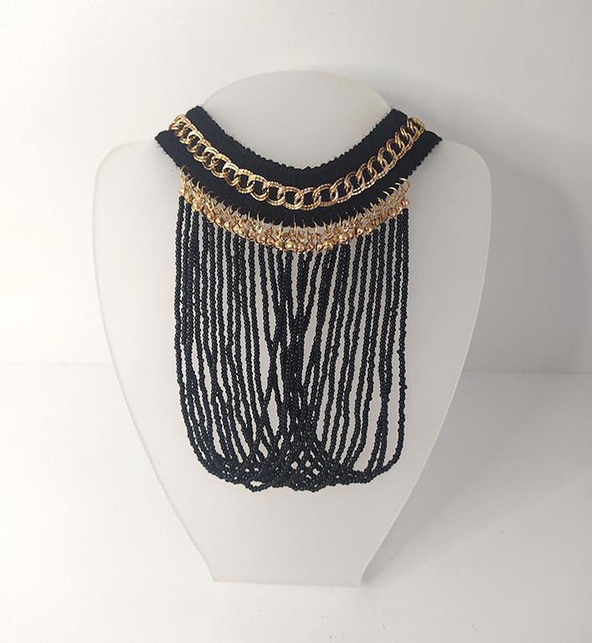 Kolye Gerdanlık Kadın Choker Bohem Kolyeler El Yapımı Uzun Püskül Boncuklar Kadın Kolye Takı Tasma  