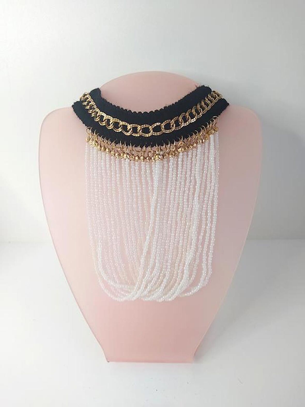 Kolye Gerdanlık Kadın Choker Bohem Kolyeler El Yapımı Uzun Püskül Boncuklar Kadın Kolye Takı Tasma  