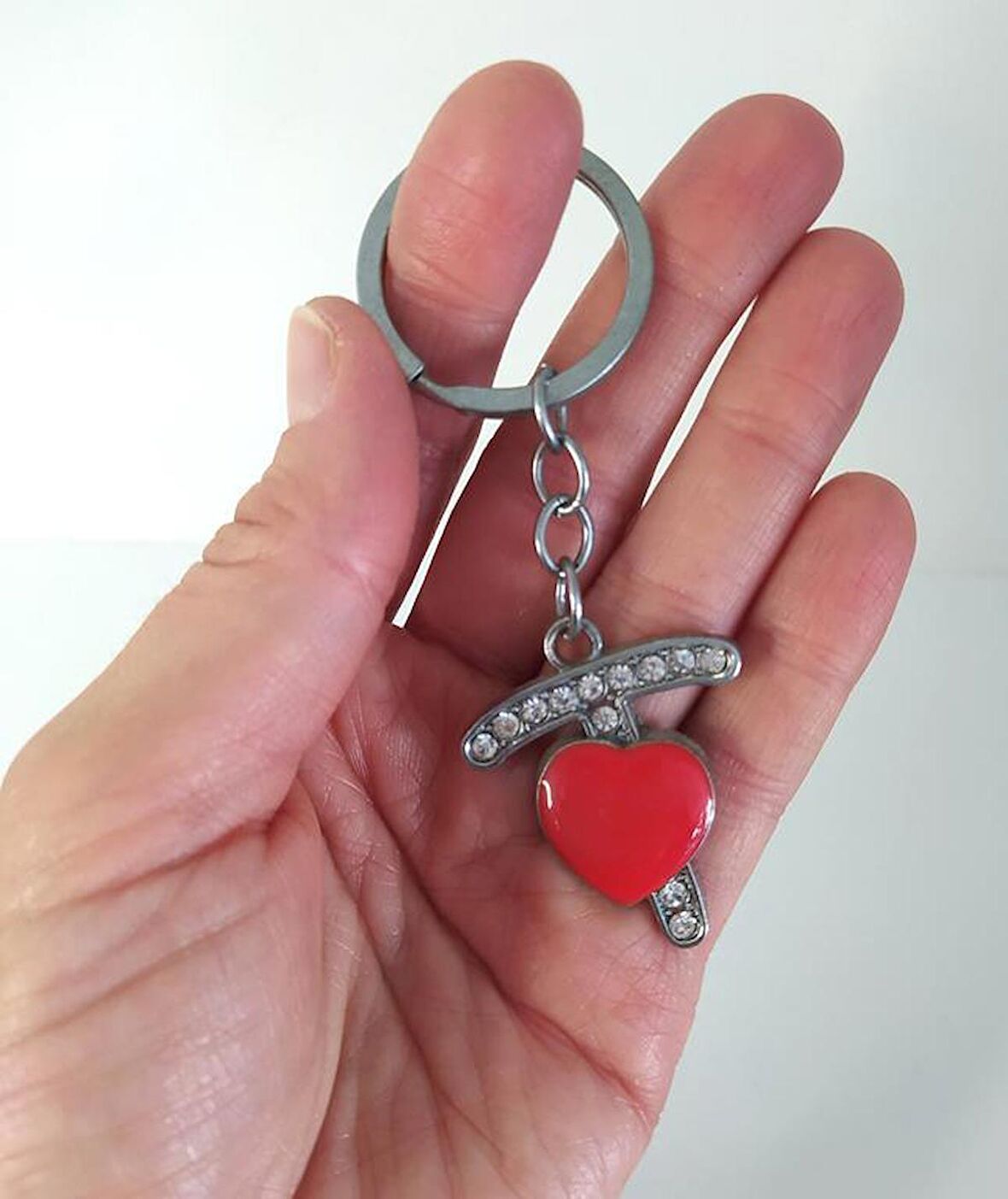 Anahtarlık Harf Kalp Anahtarlık Çanta Araba Cüzdan Süsü Aksesuar 