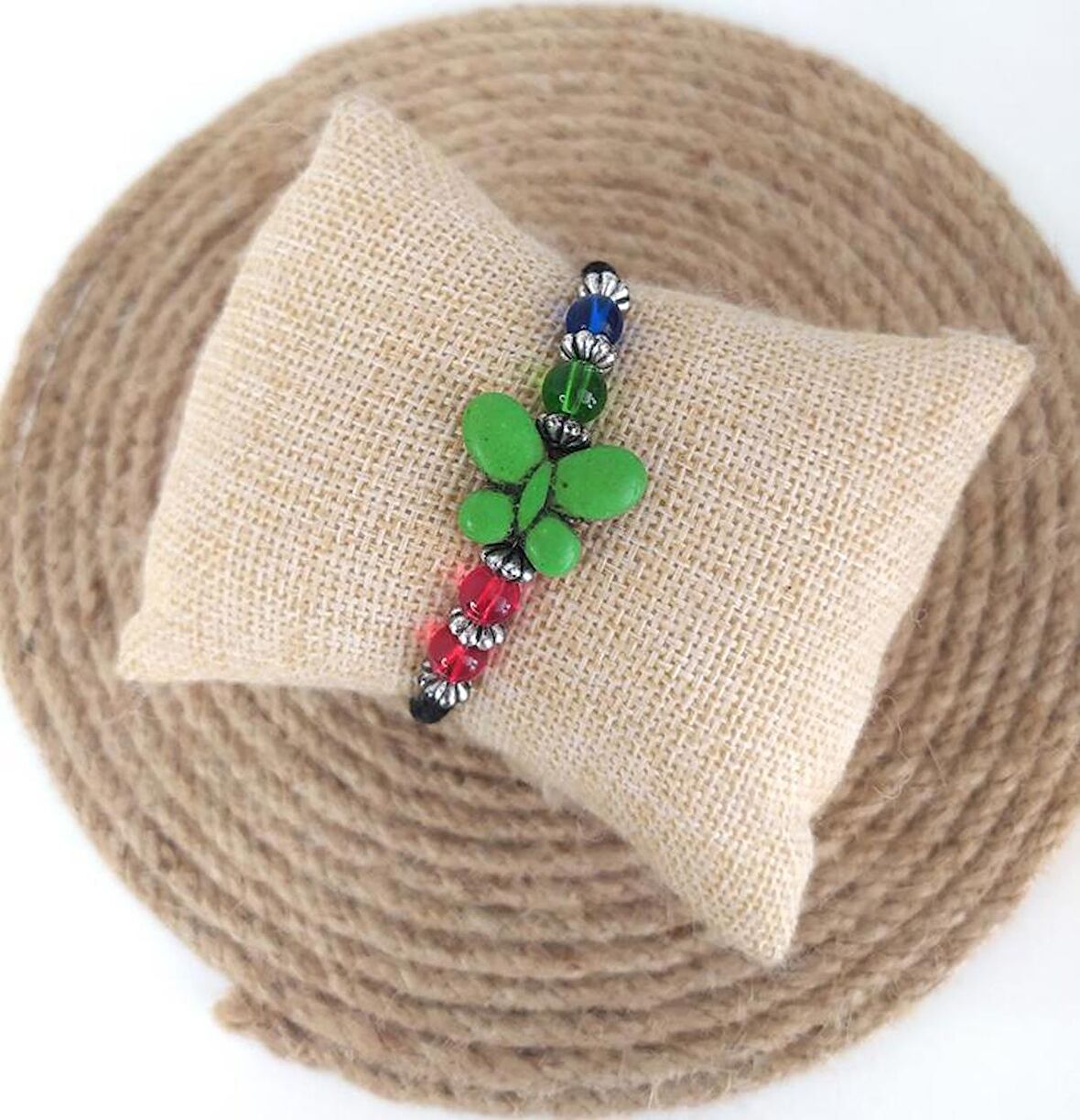 Bileklik Kelebek Renkli Boncuklu Bileklik Takı Bijuteri Aksesuar