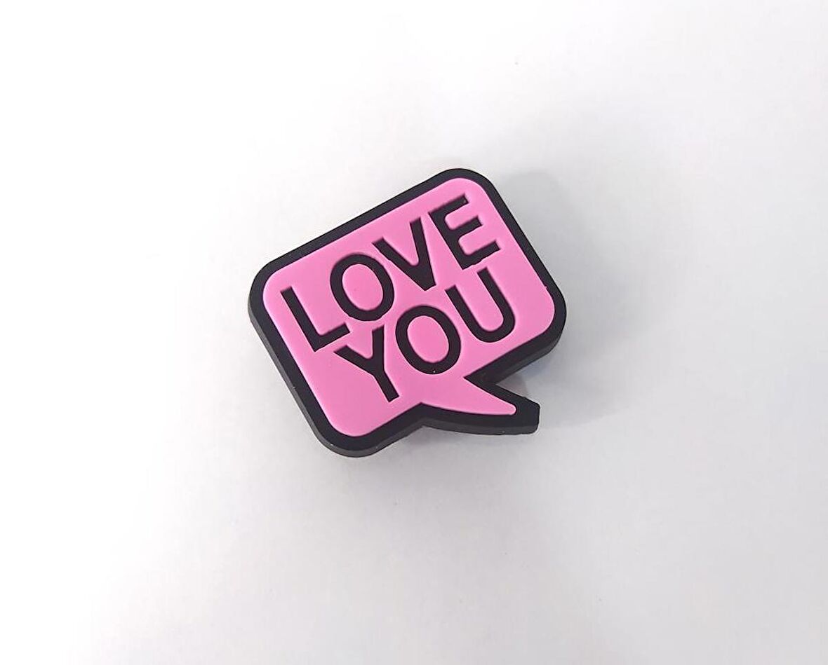 Terlik Ayakkabı Sandalet Tokası Love You 1 Adet Silikon Kız Erkek Aksesuar Hediye  
