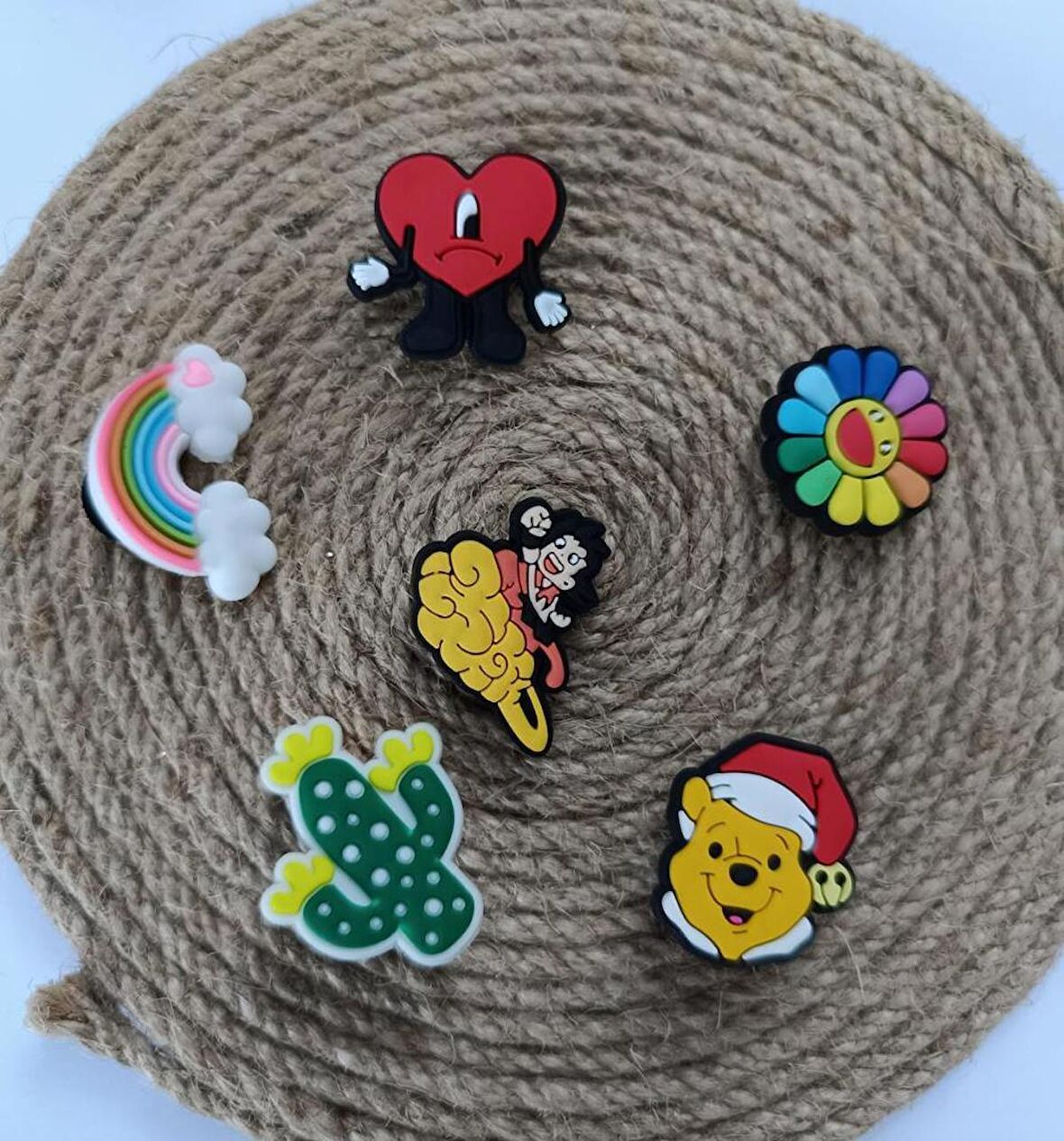 Terlik Süsü Ayakkabı Sandalet 6 Adet Karışık İthal Silikon Aksesuar