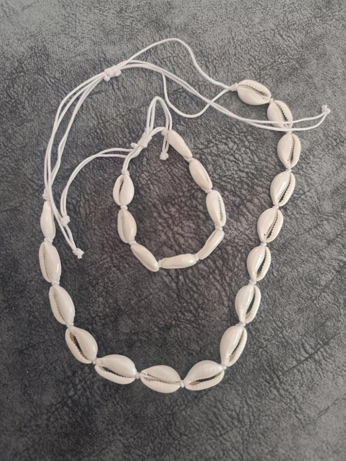 Kolye Bileklik Set Plaj Deniz Kabuklu Ayarlanabilir Arkadaş Doğum Günü 