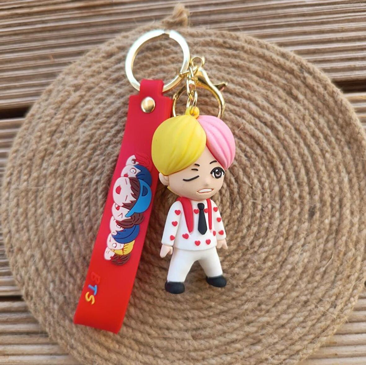 BTS Figür Silikon Anahtarlık Çanta Süsü Oyuncak 15791
