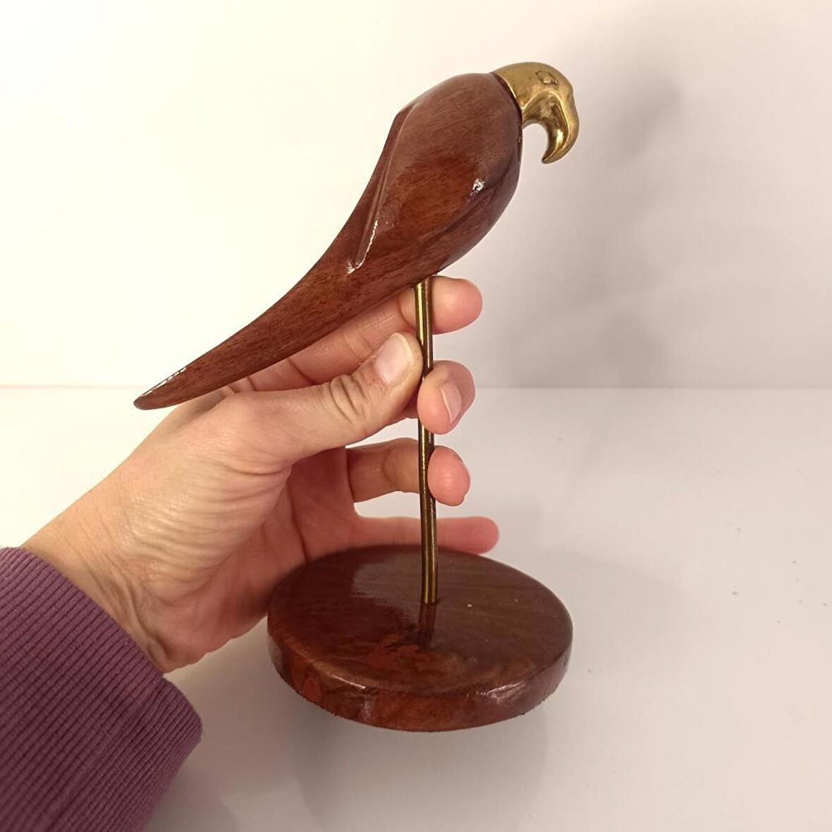 Ahşap Flamingo Kuş Ev Ofis Dekorasyon Masa Süsü Hediye  