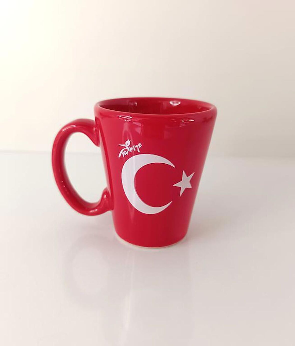 Bardak 200 ml Seramik Kupa Türk Bayrak Ay Yıldız Çay Kahve Su 