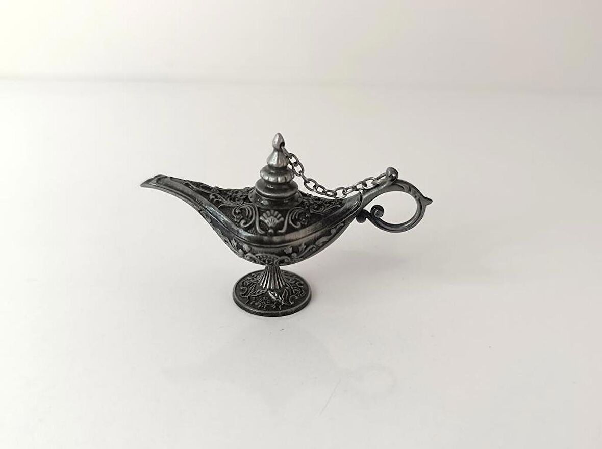 Alaaddin Sihirli Lamba Genie Lamp İbrik Biblo Dekorasyon Mini Boy