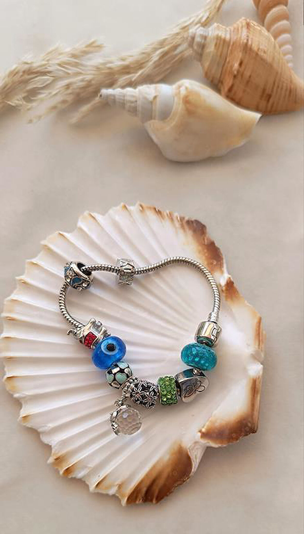 Bileklik Charm Bileklik Nazar Boncuklu Bileklik Kalp Fil Zincir Bileklik