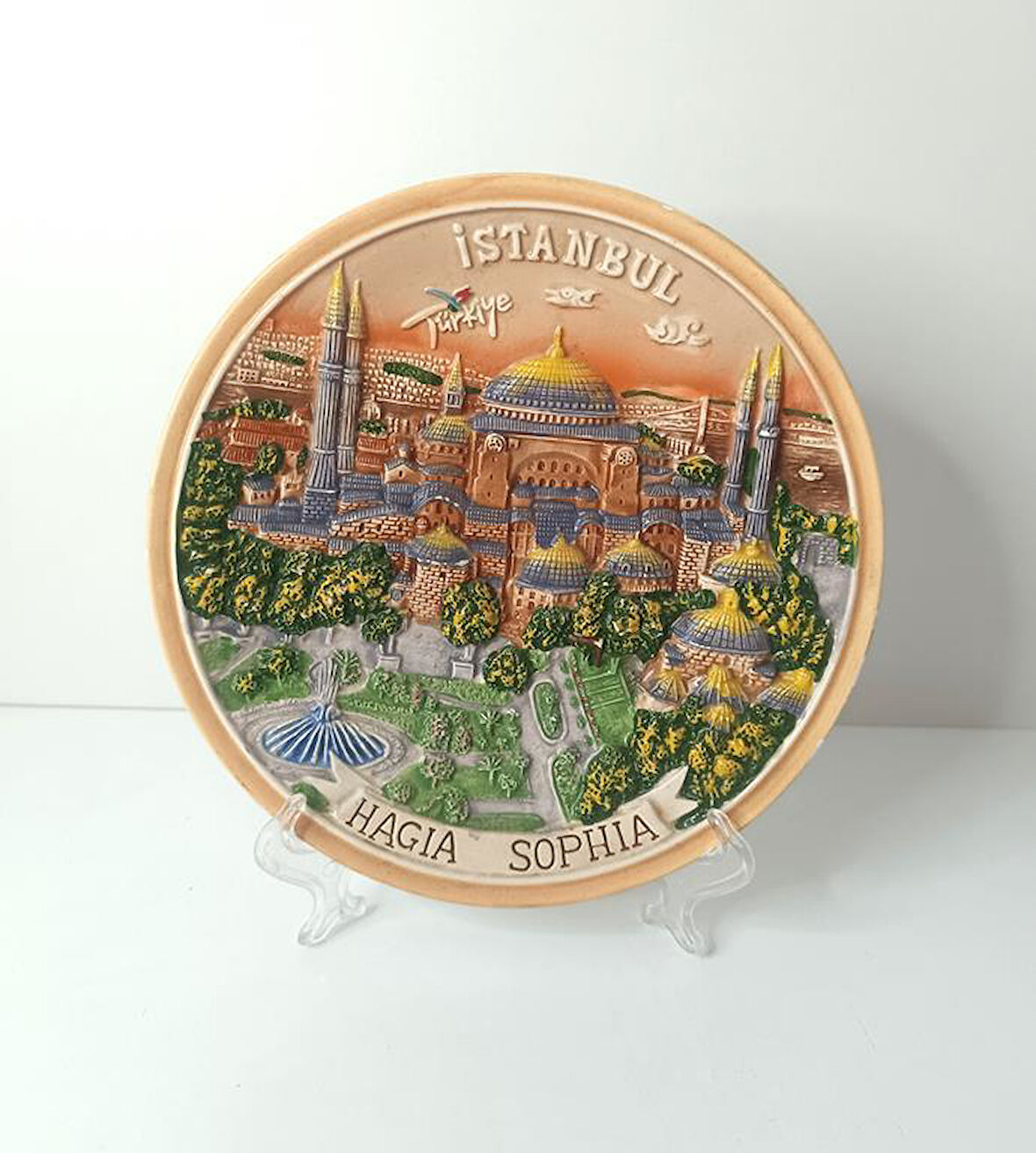 İstanbul Seramik Tabak Ayasofya Cami Duvar Masa Süsü Dekor 17099   