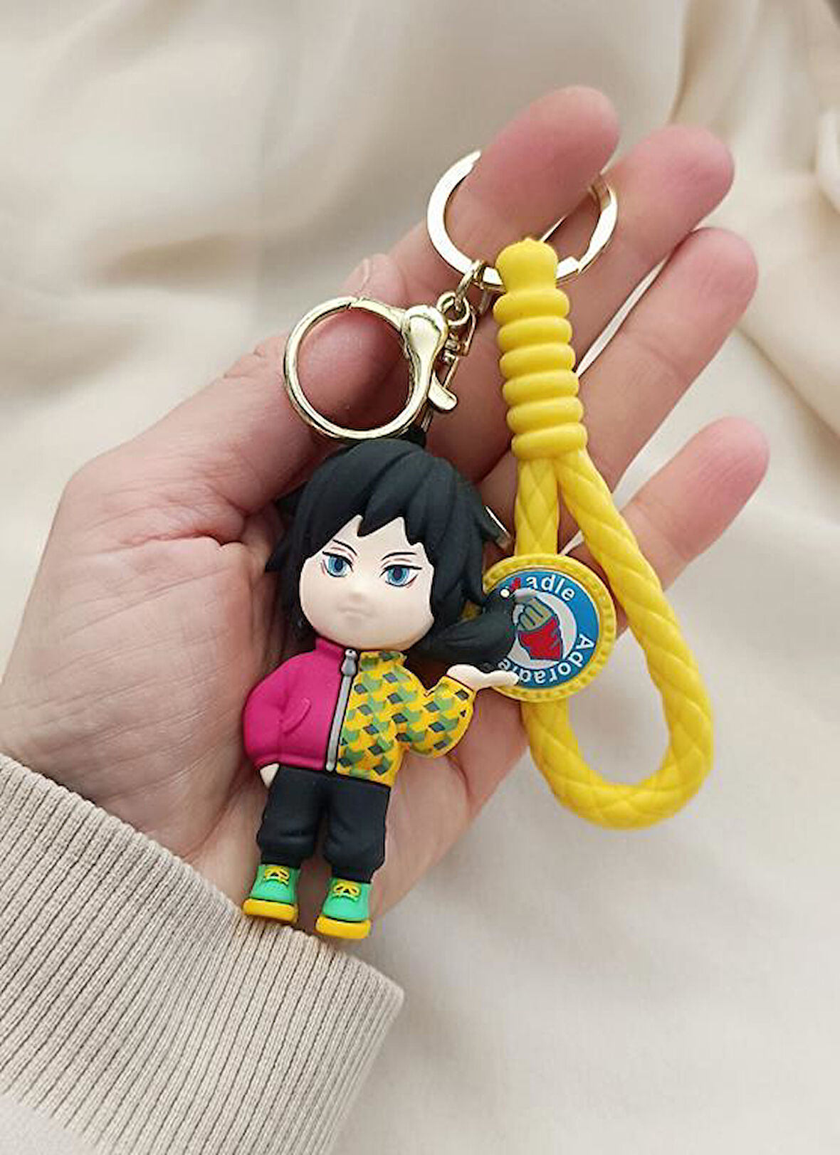 Anime Demon Slayer Kimetsu No Yaiba Silikon Anahtarlık Çanta Süsü