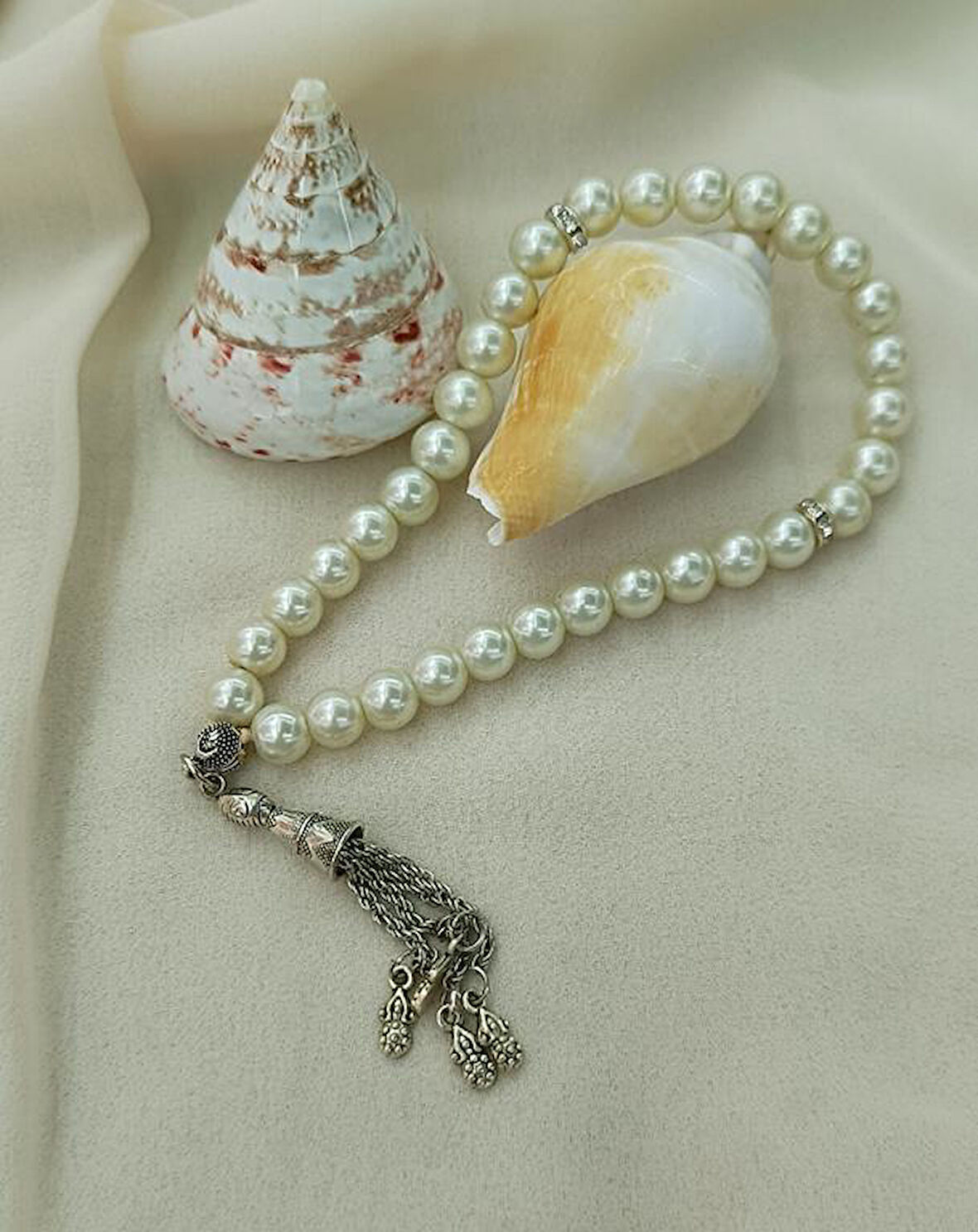 Tesbih 33 lük 07 mmTespih İnci Görünümlü 