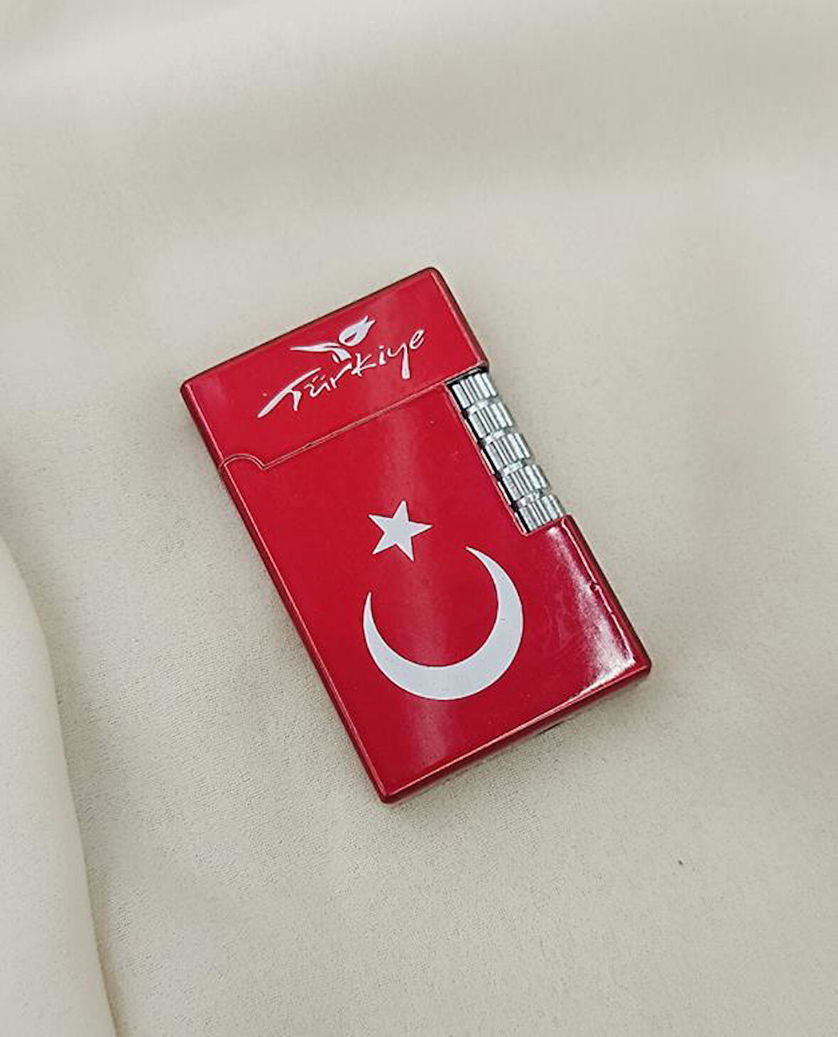 Çakmak Metal Gazlı Doldurulabilir Çakmak Ay Yıldız İşlemeli 17677   