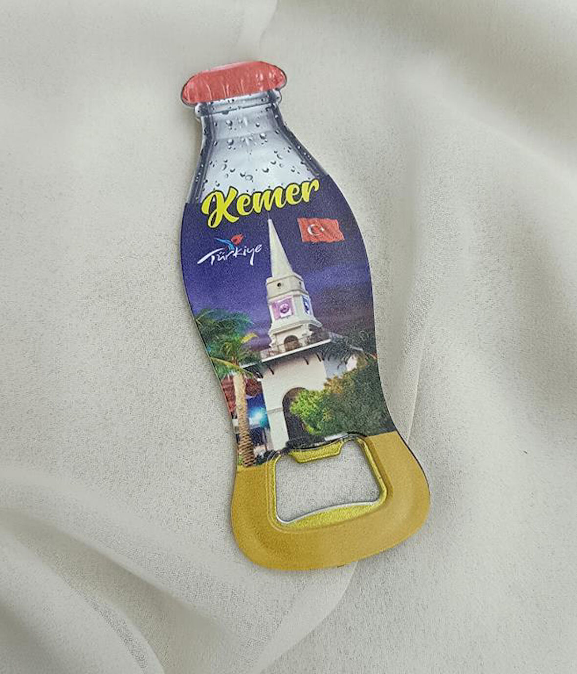 Magnet Açacak Gazoz Şişe Açacağı Mıknatıslı Buzdolabı Süsü Bayrak Kule       