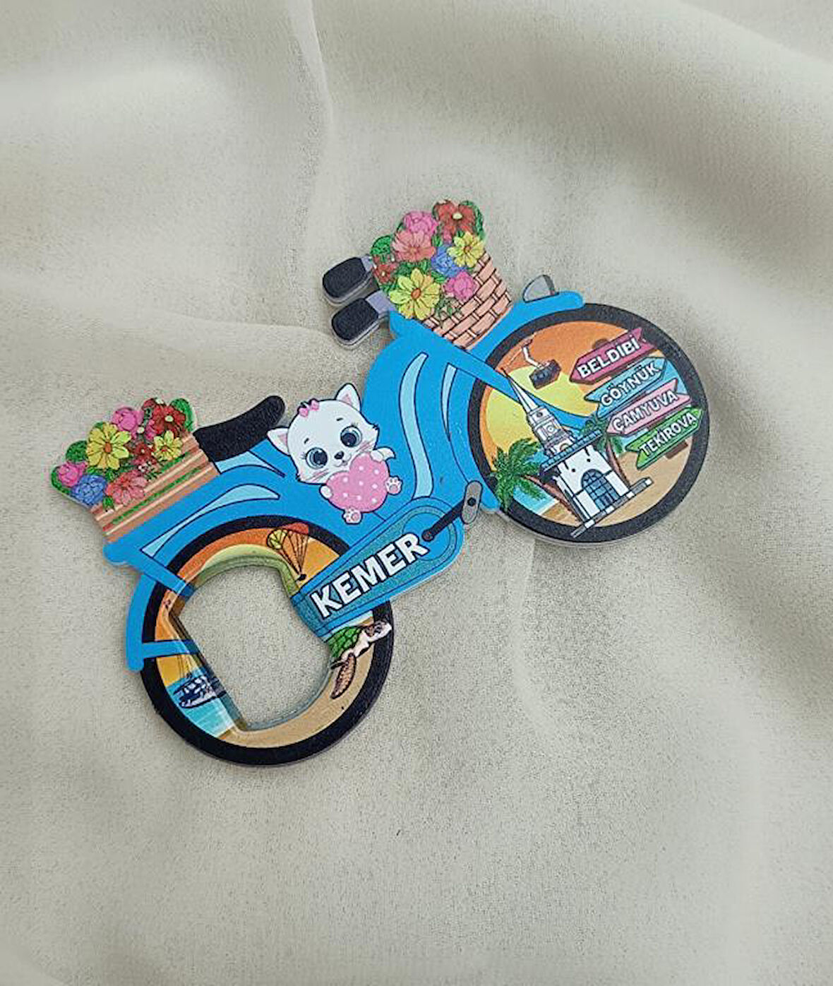 Magnet Açacak Gazoz Şişe Açacağı Mıknatıslı Buzdolabı Süsü Bisiklet Kedi Çiçek  Kule       