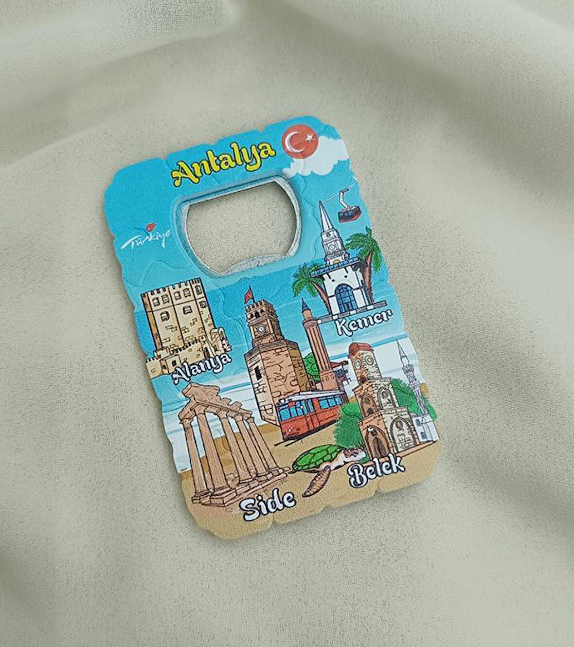 Magnet Açacak Gazoz Şişe Açacağı Mıknatıslı Buzdolabı Süsü Turizm Antalya Görselli 