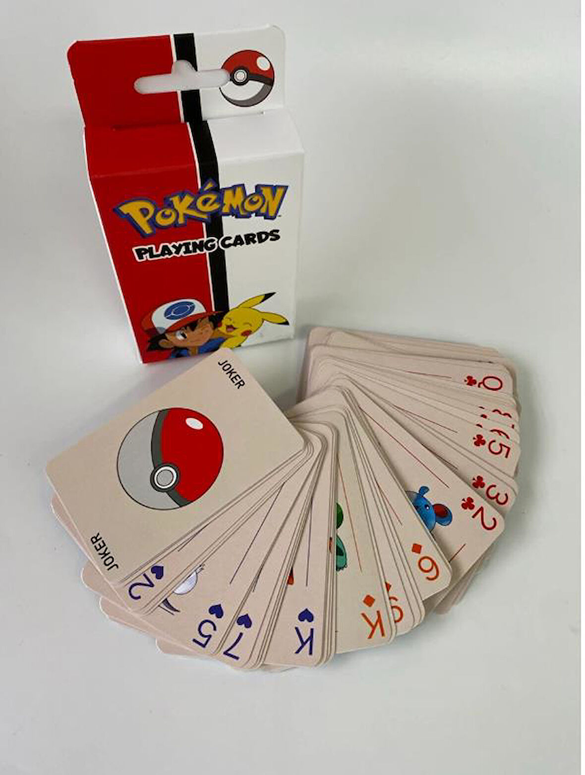 Pokemon İskambil Kağıdı Oyun Poker Kartı 54 Adet Pikachu