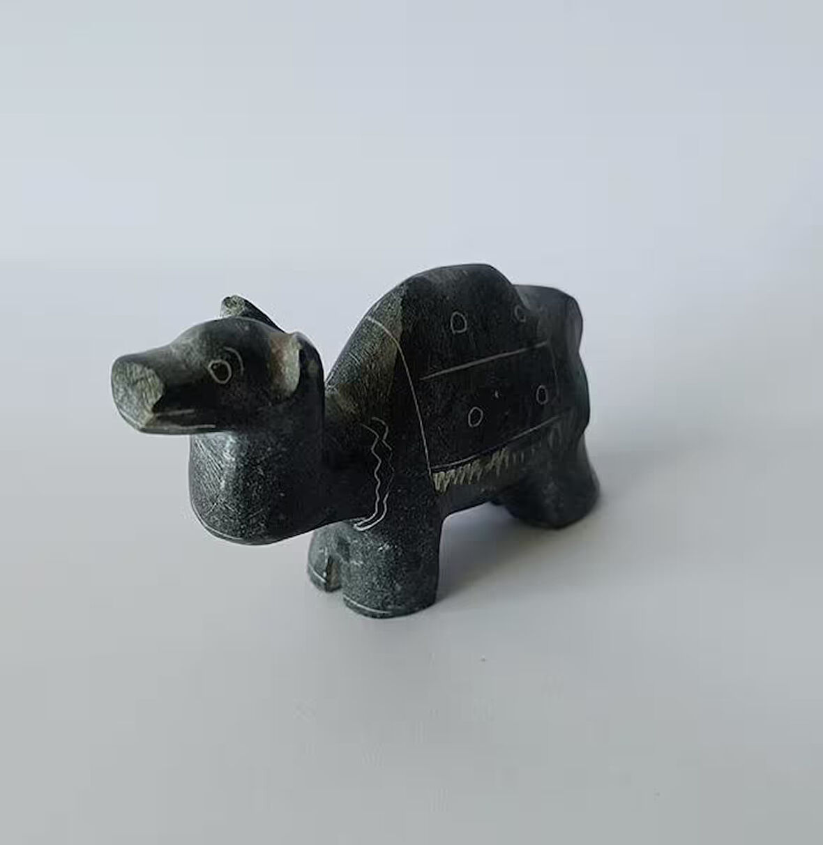 Deve Biblo Doğal Siyah Onix Taşı Mermer Hayvan Heykel Ev Ofis Masa Süsü Dekoratif Obje       