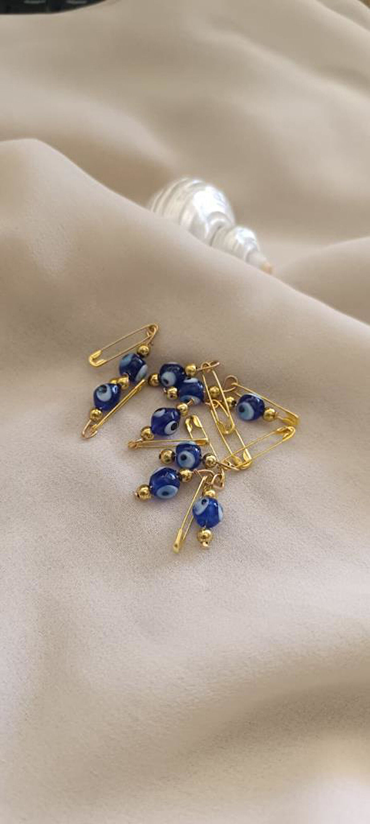 Hdmarketim Maşallahlık İğneli Cam Nazar Boncuğu 20 Adet 0,8Mm 5962