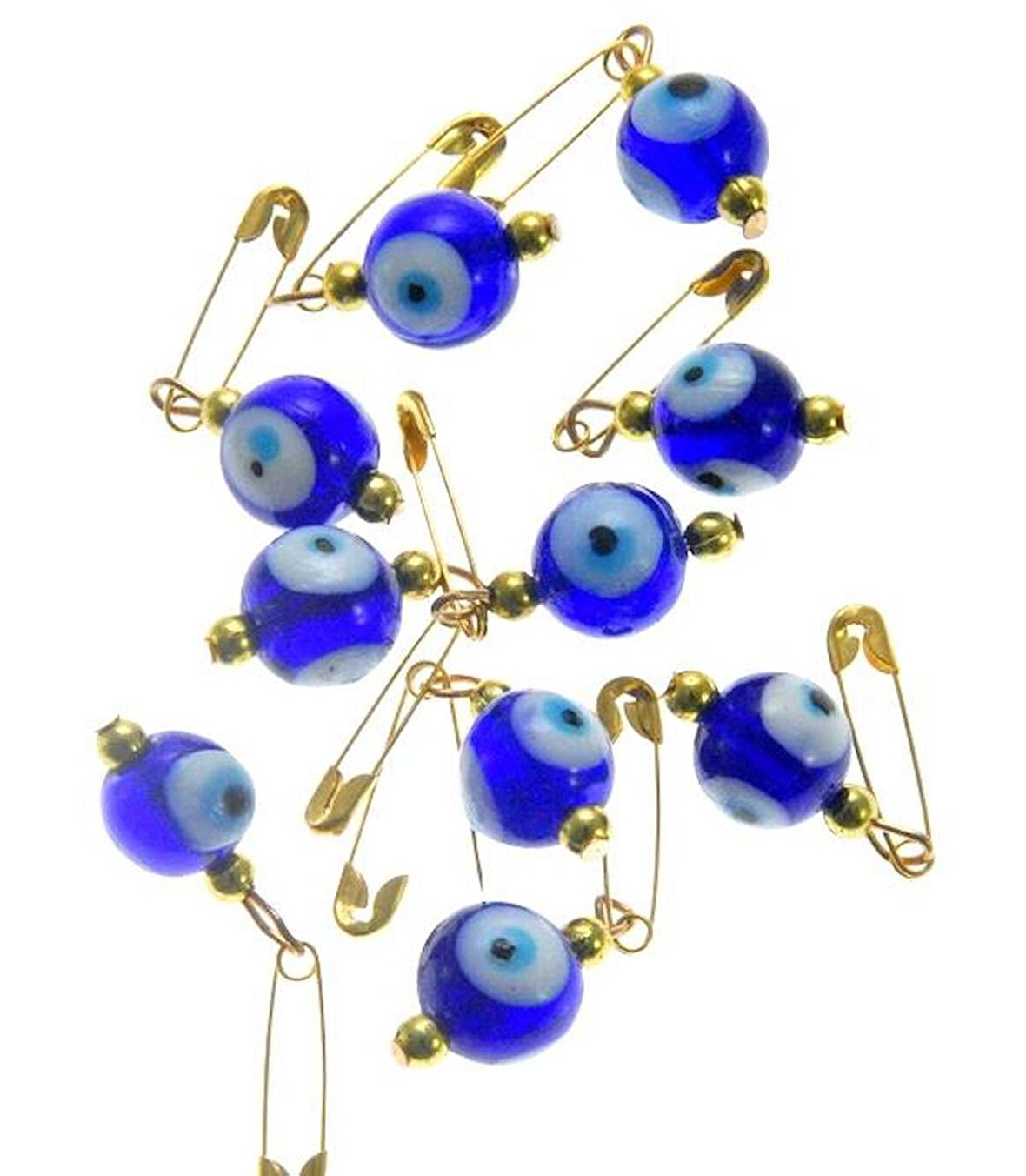 Hdmarketim Maşallahlık İğneli Cam Nazar Boncuğu 10 Adet 1,Cm 5966