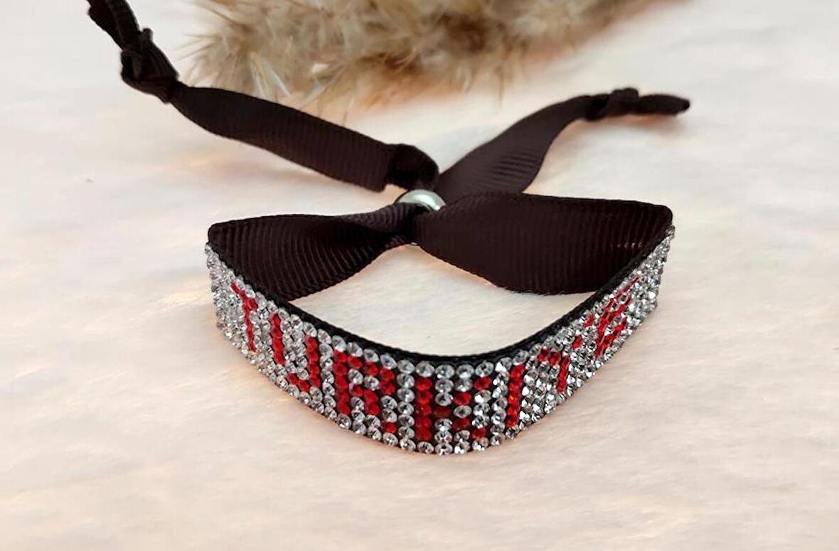 Hdmarketim Swarovski Taşlı Türkiye Yazılı Ayarlanabilir Bileklik