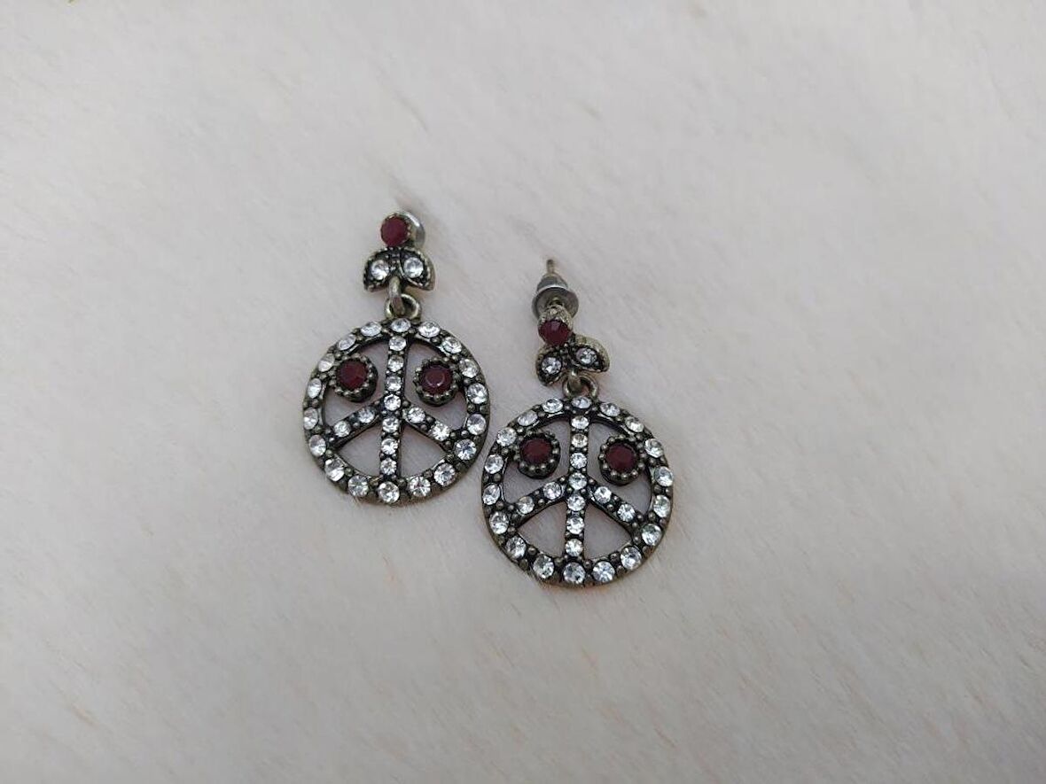 Hdmarketim Otantik Osmanlı Motifli Swarovski Taşlı Işıltılı Hürrem Sultan Modern Eskitme Küpe