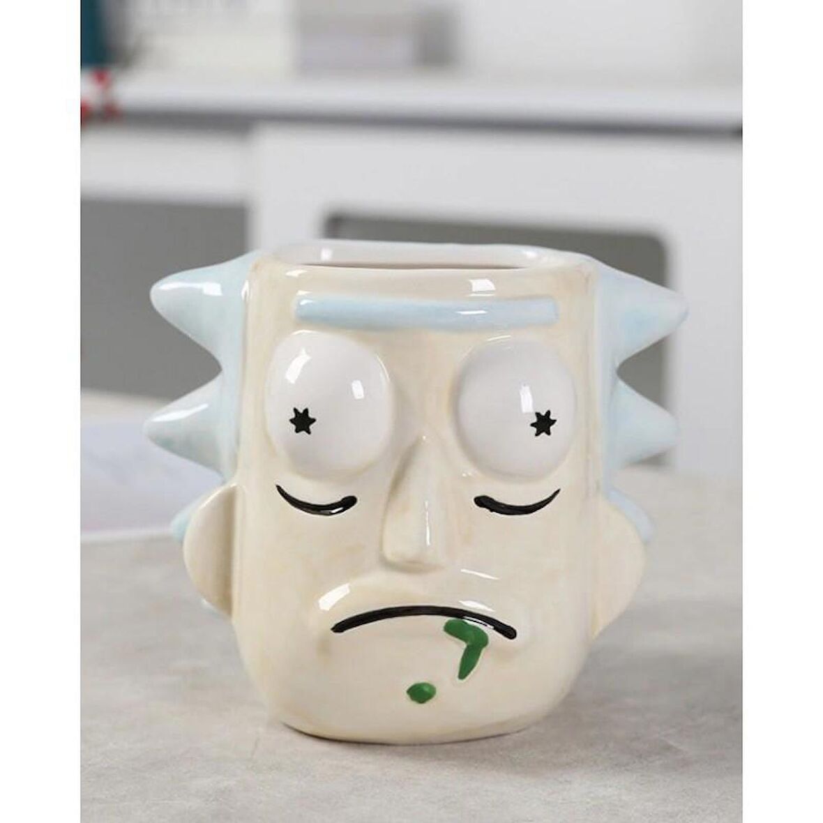 Rick And Morty 3D Kupa Bardak Rick Kupa Bardak Seramiktir 400 ml 