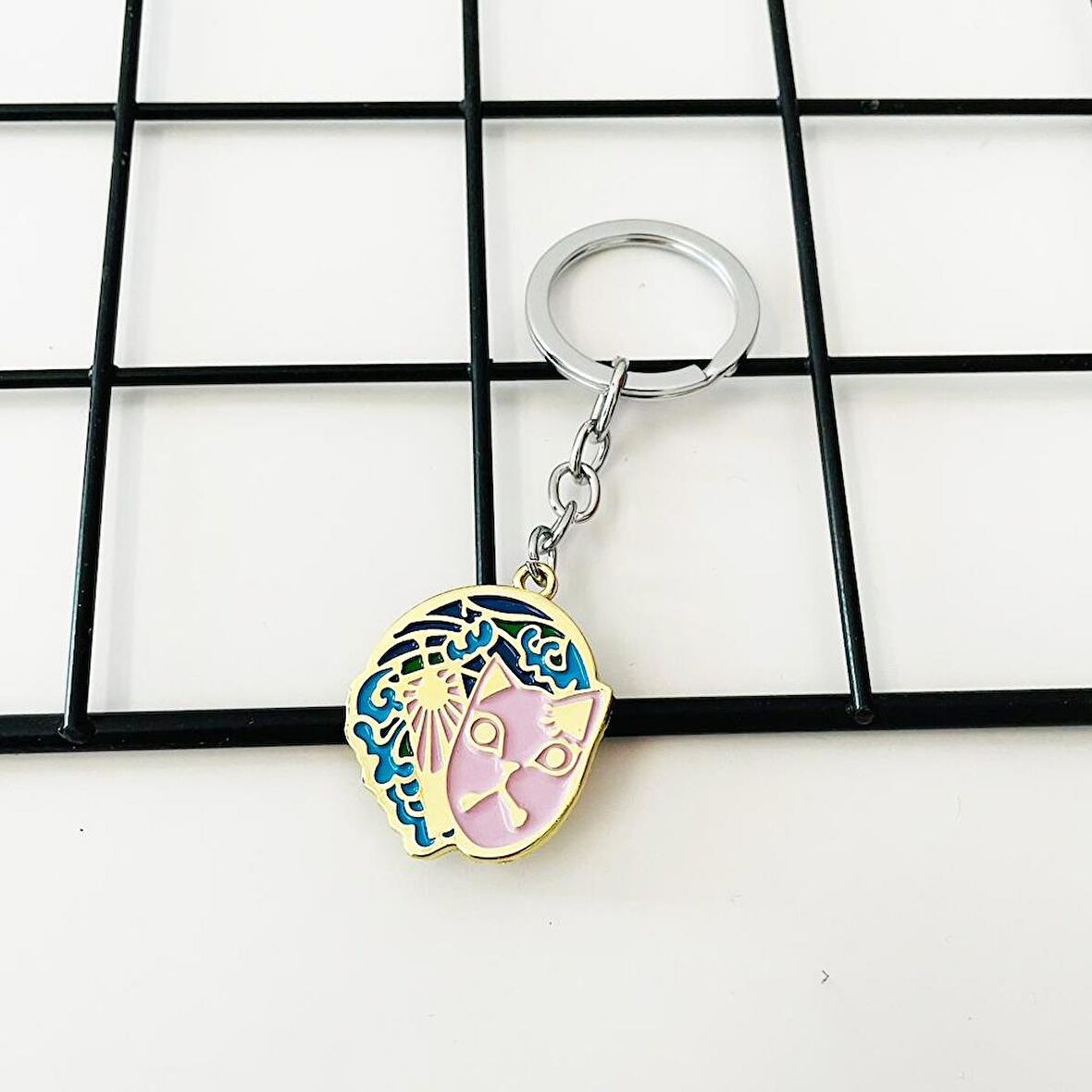 Demon Slayer Mask Maske Anime Metal Anahtarlık 