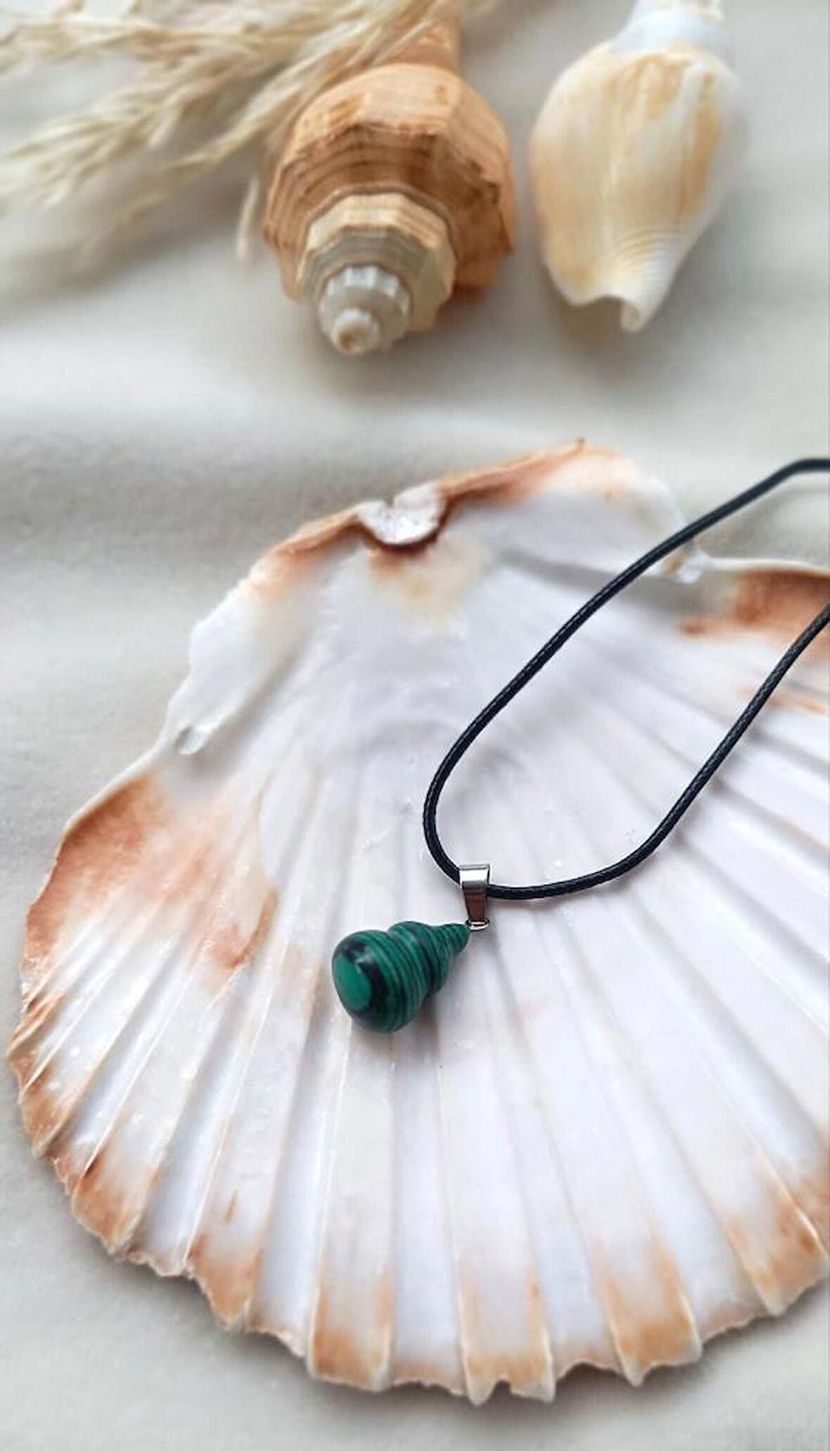 Kolye Gerdanlık Çakra Yoga Reiki Doğal Malaki Taşı Kadın Hediye Takı  