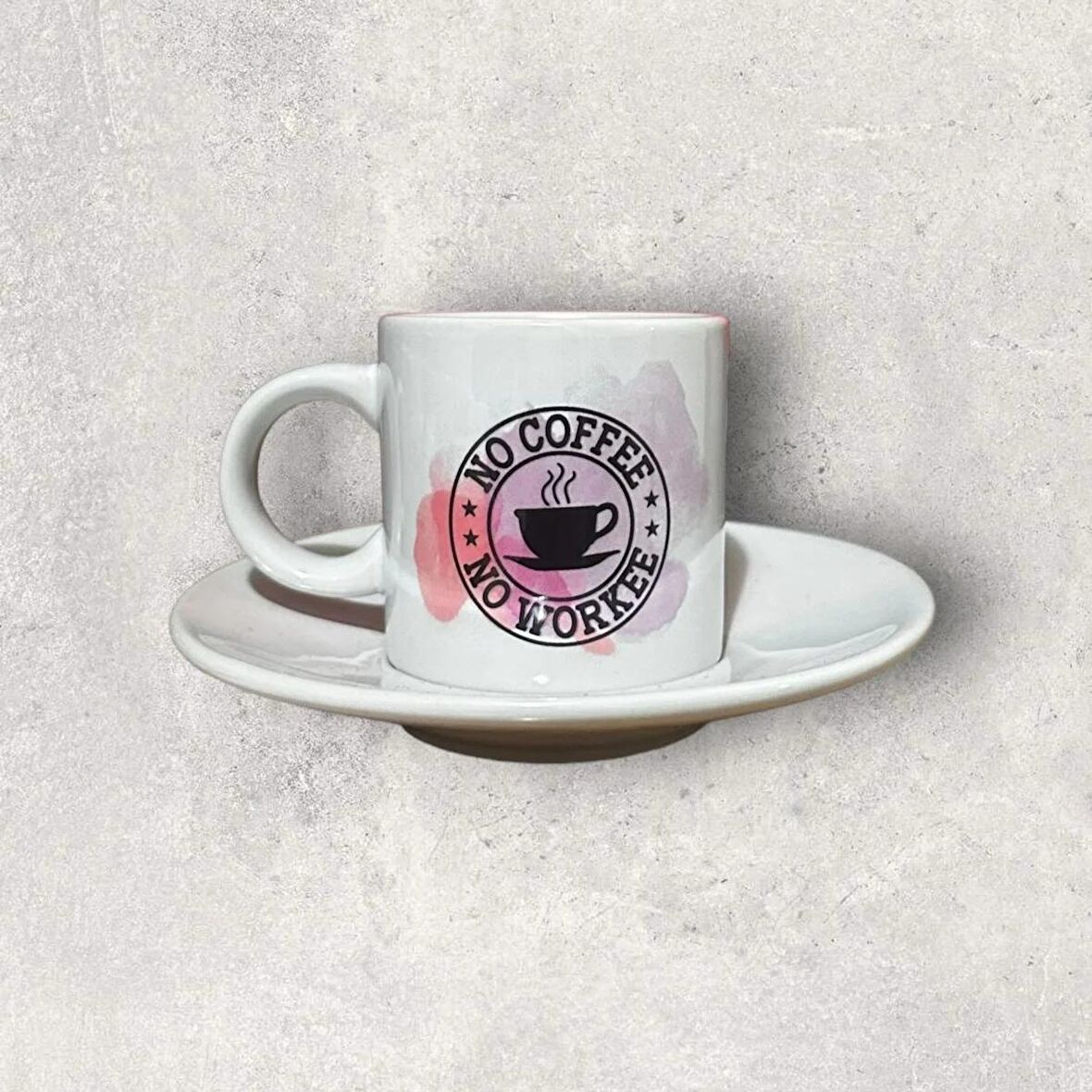 Yazılı Baskılı Türk Kahvesi Fincanı