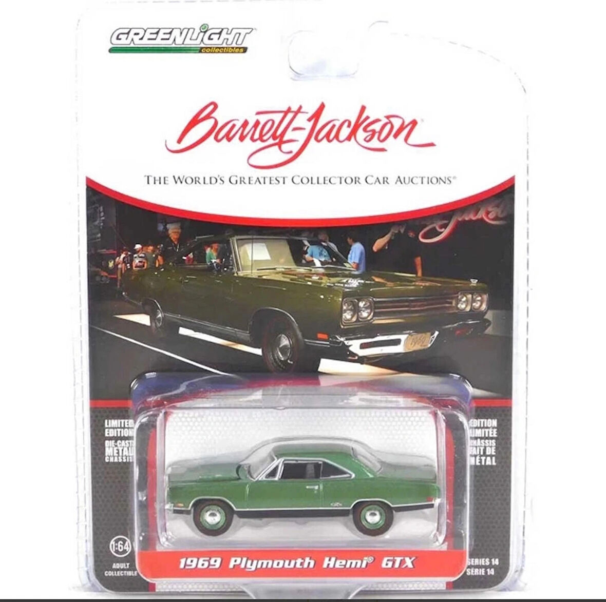 Greenlight Barrett-Jackson 1969 Plymouth HEMI® GTX – 1:64 Ölçekli Diecast Koleksiyon Aracı