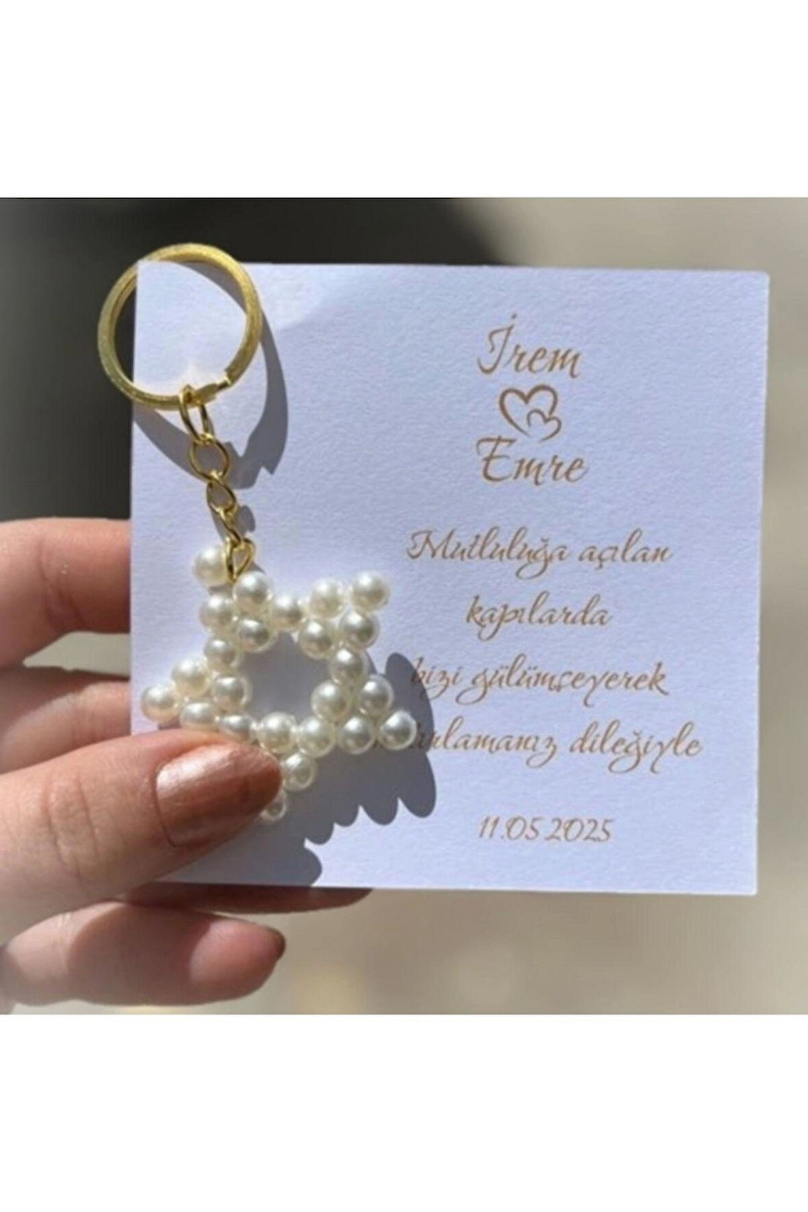 15 adet inci yıldız anahtarlık nikah düğün kına nişan sünnet hafizlik