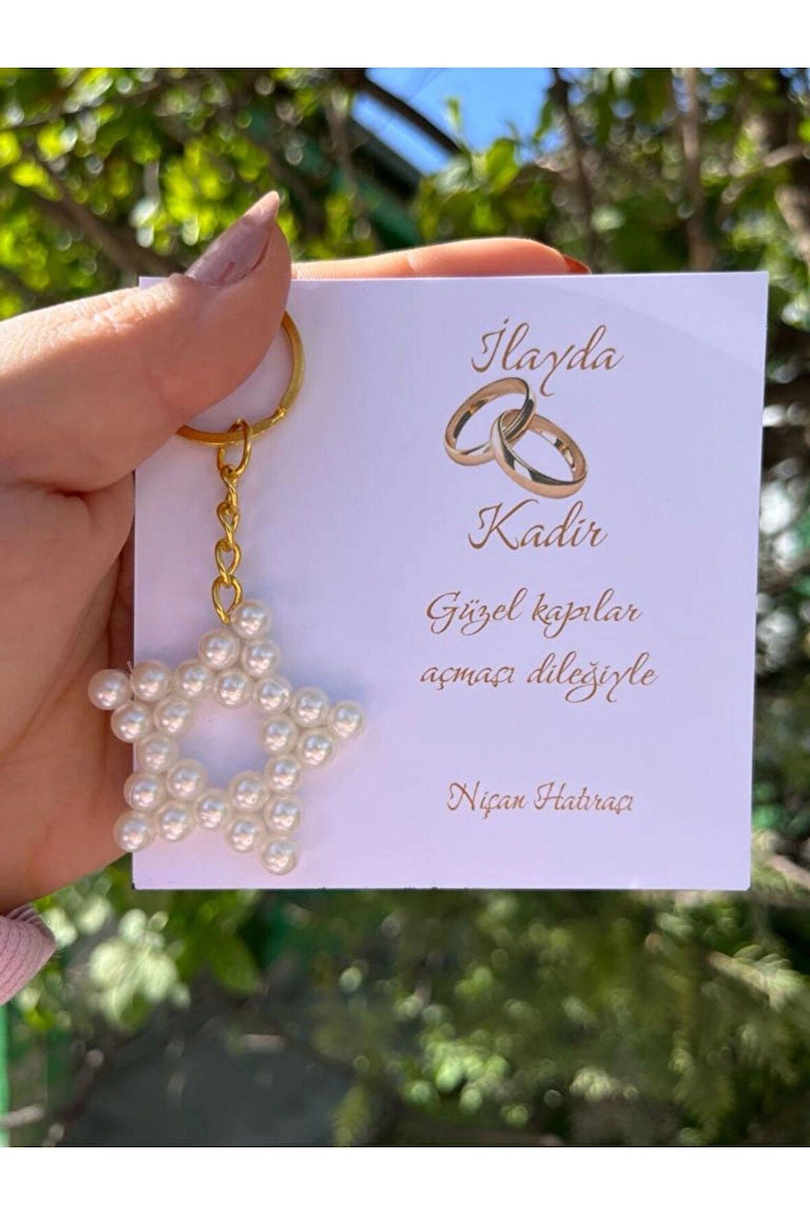 15 adet inci yıldız anahtarlık nikah düğün kına nişan sünnet hafizlik