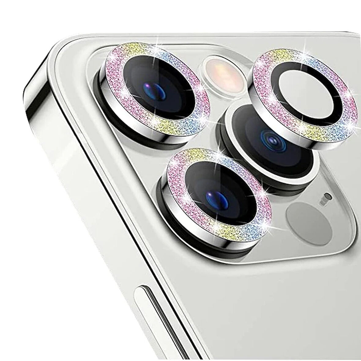 Ally İphone 12 3D Metal Çerçeveli Kamera Lens Koruyucu-(5775)