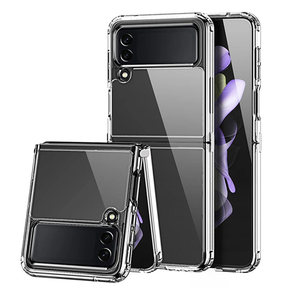 Dux Ducis Crystal Clin Series Z Flip3 5G Shockproof Şeffaf Silikon Kılıf-(5775)
