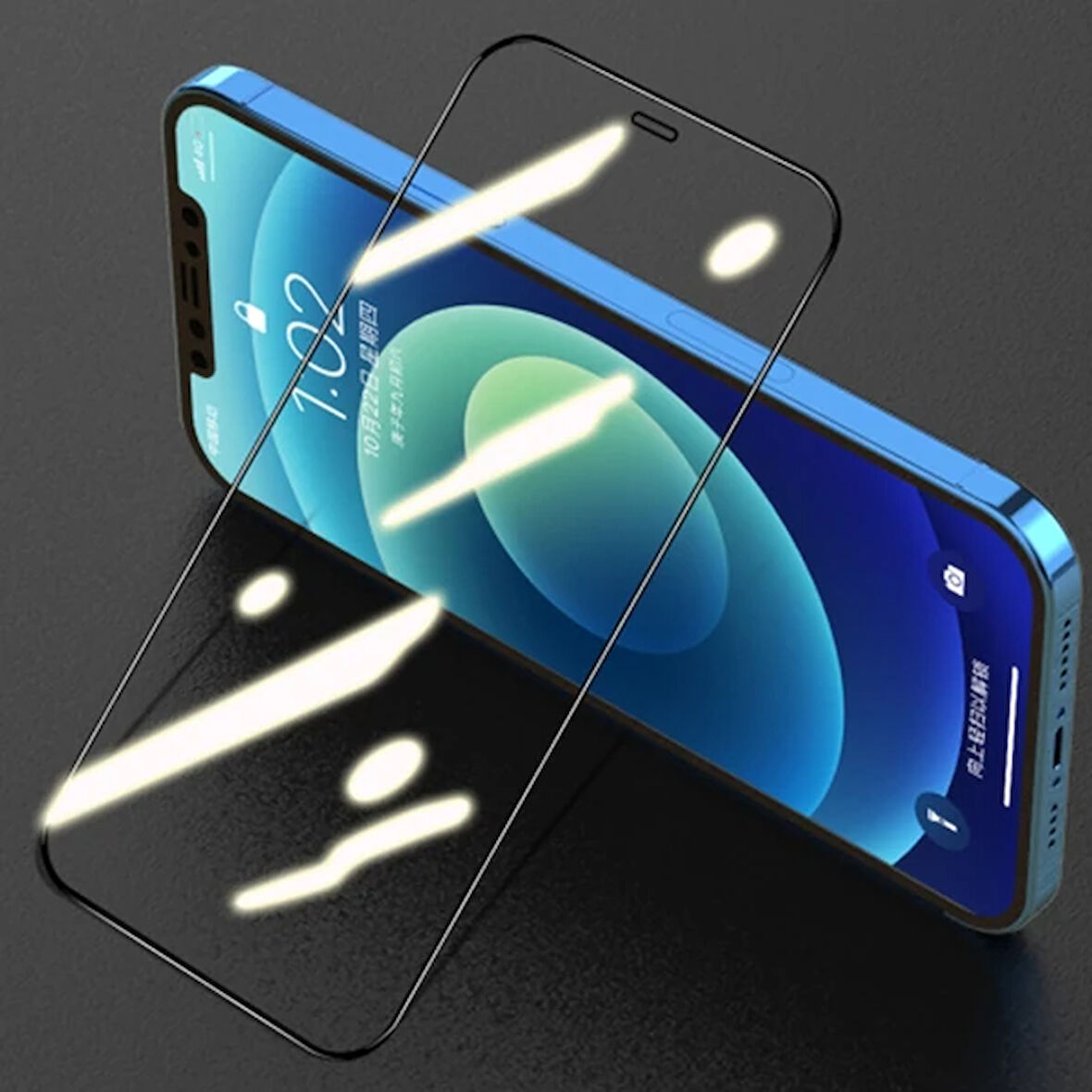 Ally İphone 12-12 5D Kavisli Full Tempered Cam Ekran Koruyucu-(5775)