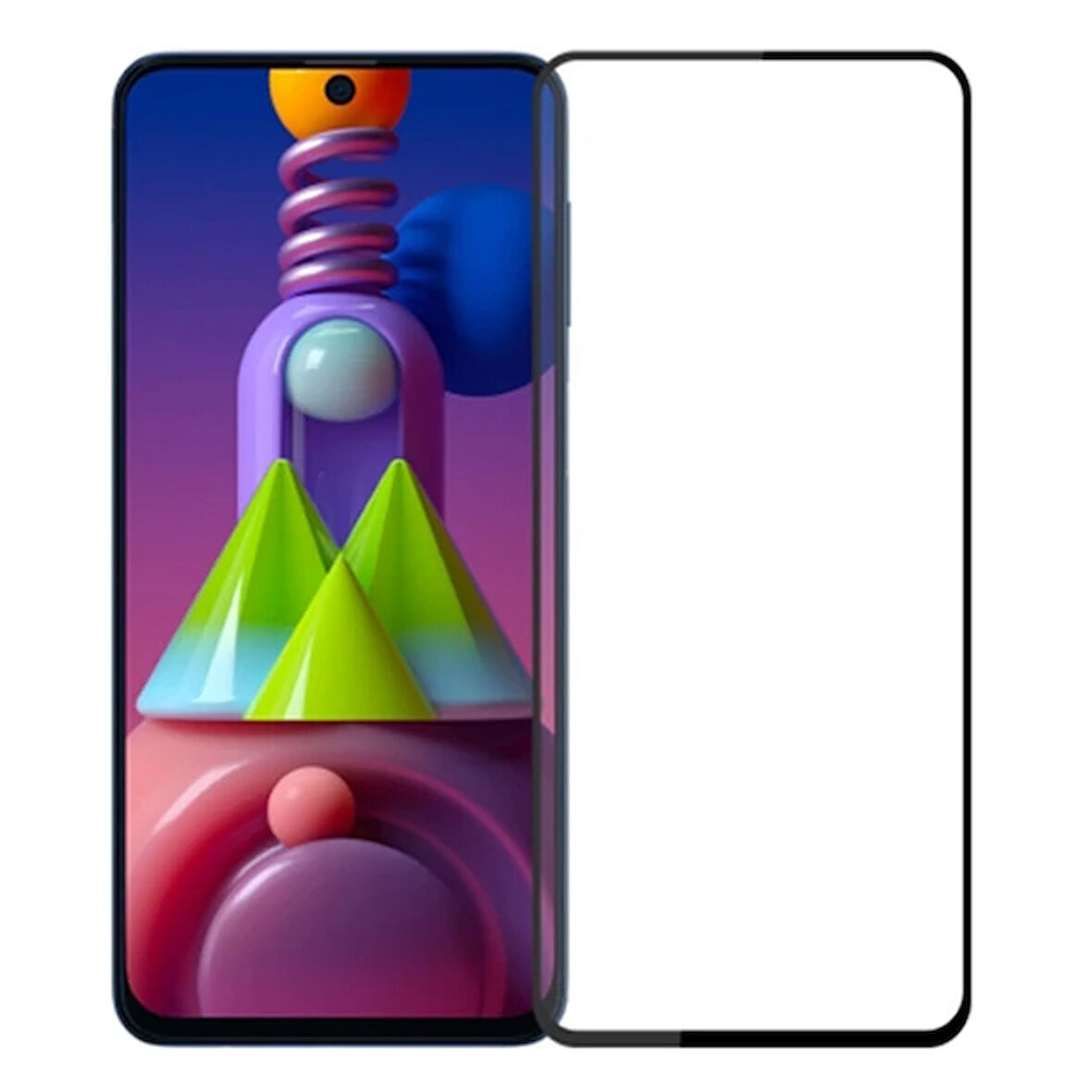 Ally Sm M51 Full Glue Tempered Full Cam Ekran Koruyucu-(5775)