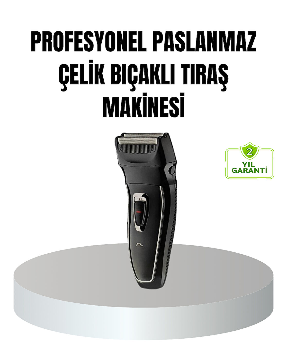 Profesyonel Şarjlı Saç Ve Sakal Tıraş Makinesi – Çelik Bıçaklı Ayarlanabilir Başlıklı Kablosuz