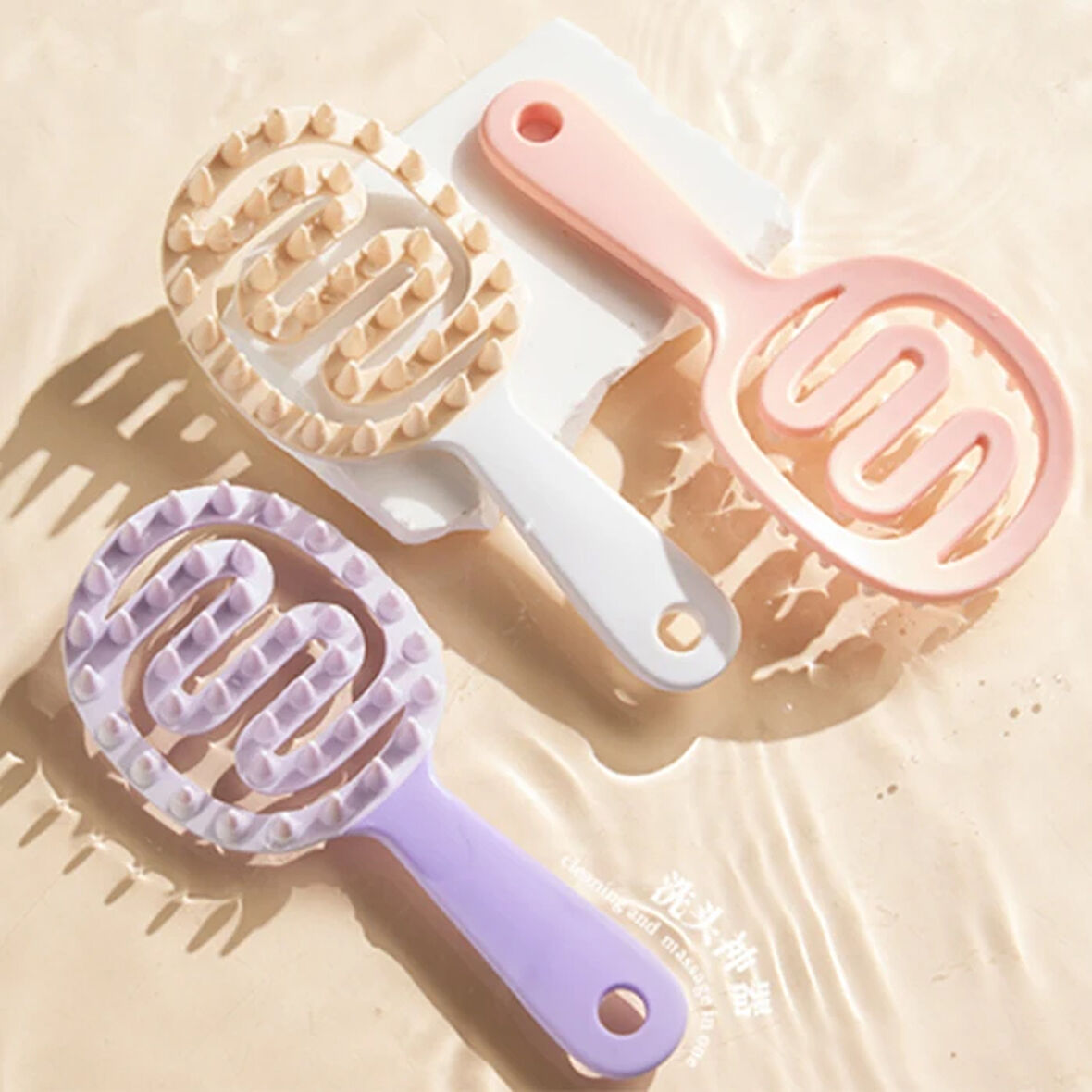 Ezere Tüm Saç Tipleri Için Saç Derisi Masaj Ve Yumuşak Yıkama Tarağı-(5775)