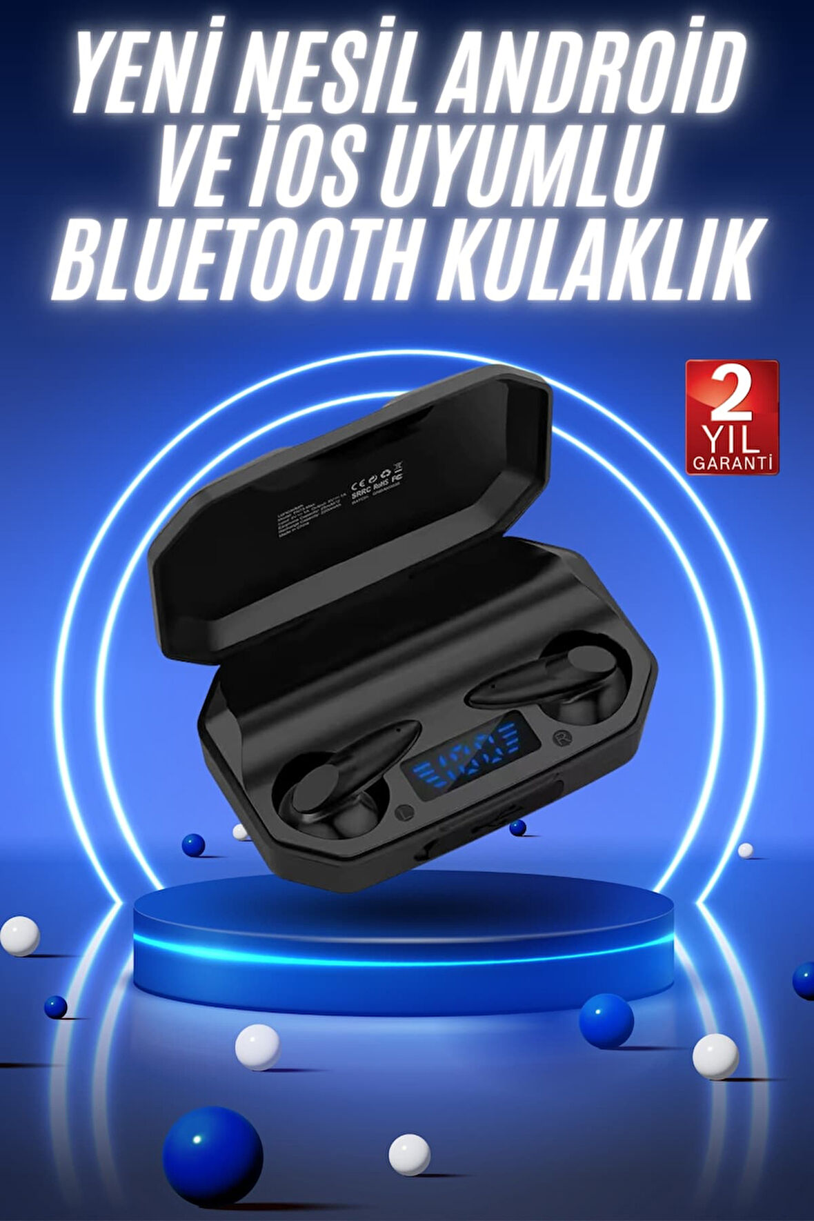 Yeni Nesil Android Ve İos Uyumlu Siyah Profesyonel Kulaklığı