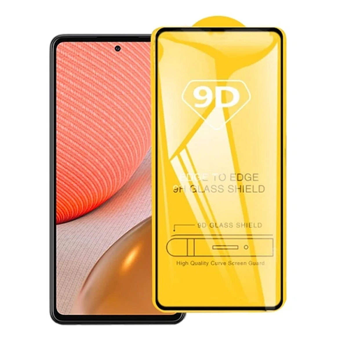 Sm A72 9D Full Glue Tempered Cam Ekran Koruyucu-(5775)