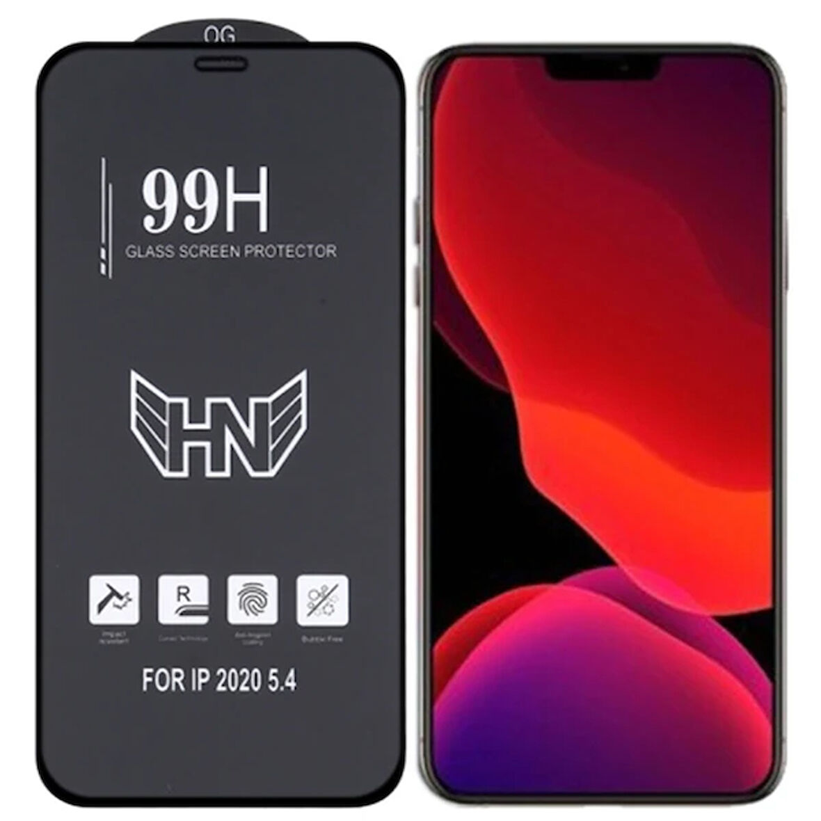 12 Mini 5.4 3D Full High Aluminum Tempered Cam Ekran Koruyucu-(5775)