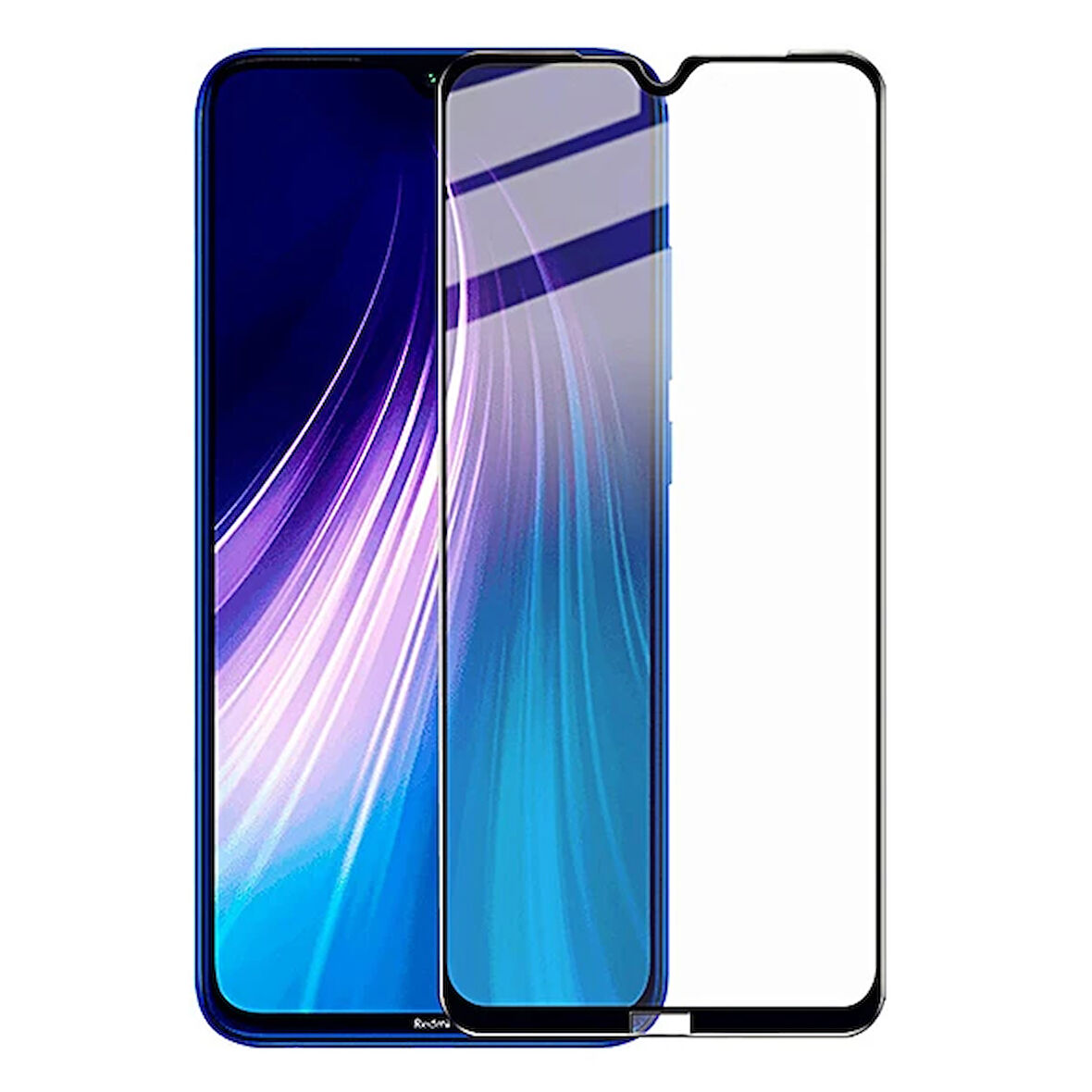 Redmi Note 8 3D Full Glue Tempered Cam Ekran Koruyucu-(5775)