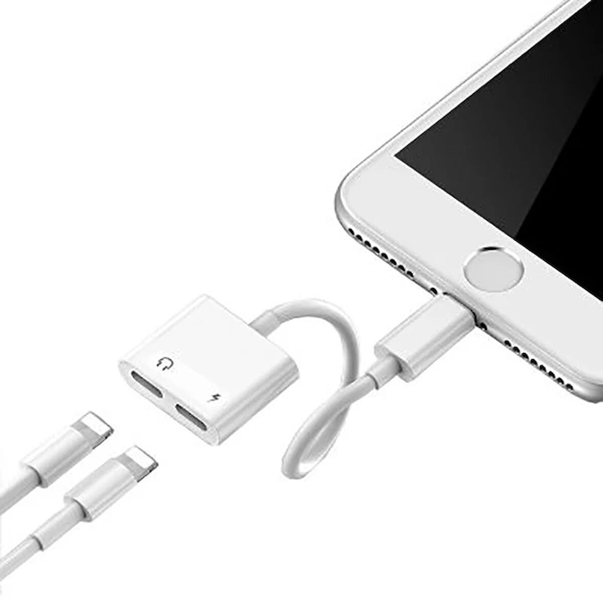 İphone 14- 13-12-11- Kulaklık +Şarj Usb Adaptörü-(5775)