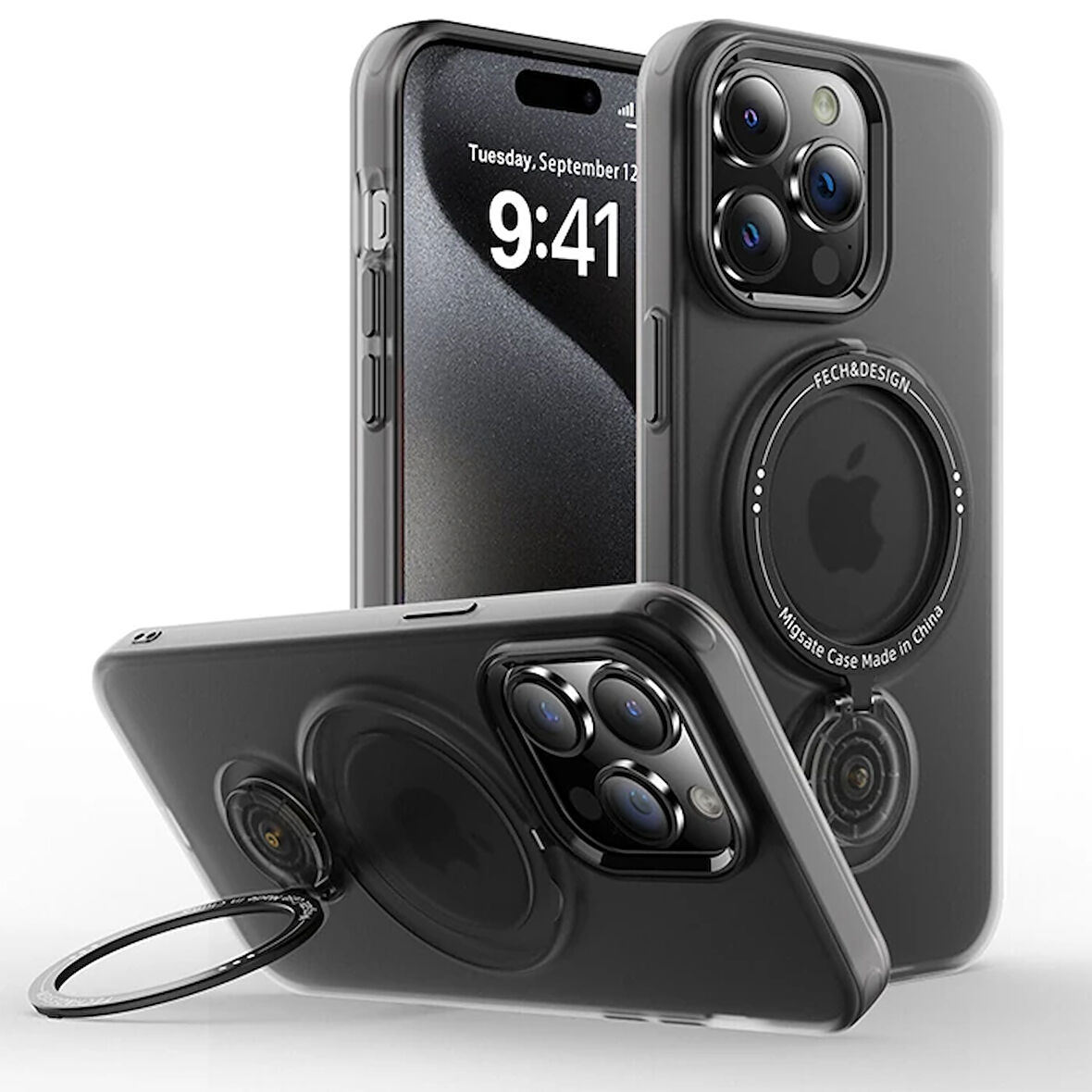 Ally 15 İçin Uyumlu Standlı Manyetik Silikon Kılıf-(5775)