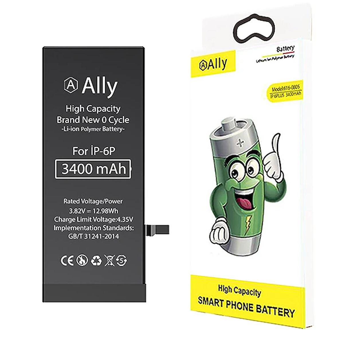 Ally 6 3400 Mah Yüksek Kapasiteli Pil Batarya-(5775)