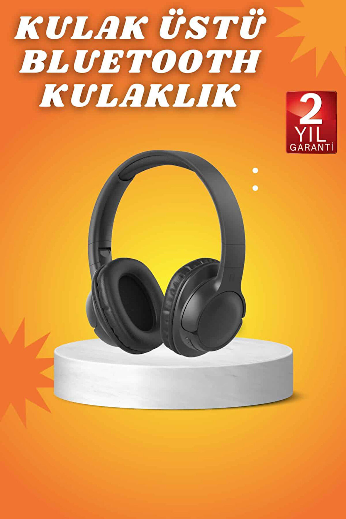 Kablosuz Bluetooth Kulaklık Kulak Üstü Mikrofonlu 5.0 Bluetooth Anc Özelliği