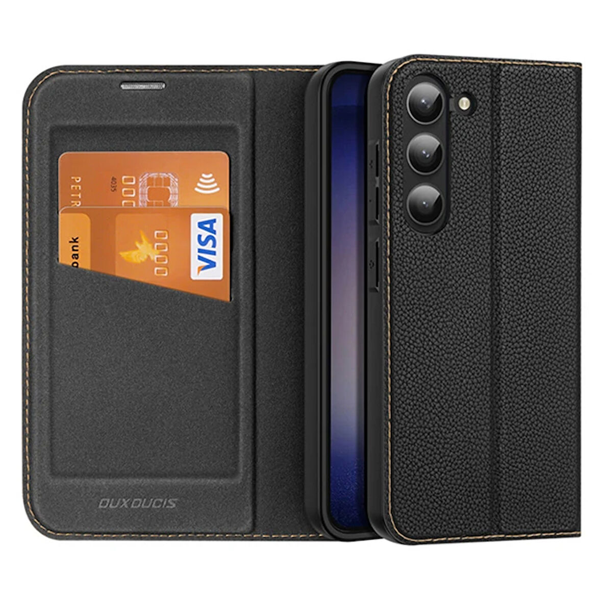 Dux Ducis Sm S23 Kılıf Skin X2 Series Magnetic Pu Deri Manyetik Kapaklı Kılıf-(5775)