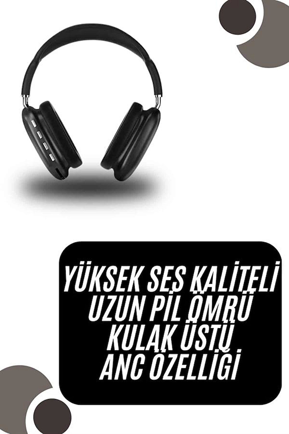 Kulak Üstü Kablosuz Bluetooth Kulaklık Yumuşak Süngerli Sd Kart Girişli