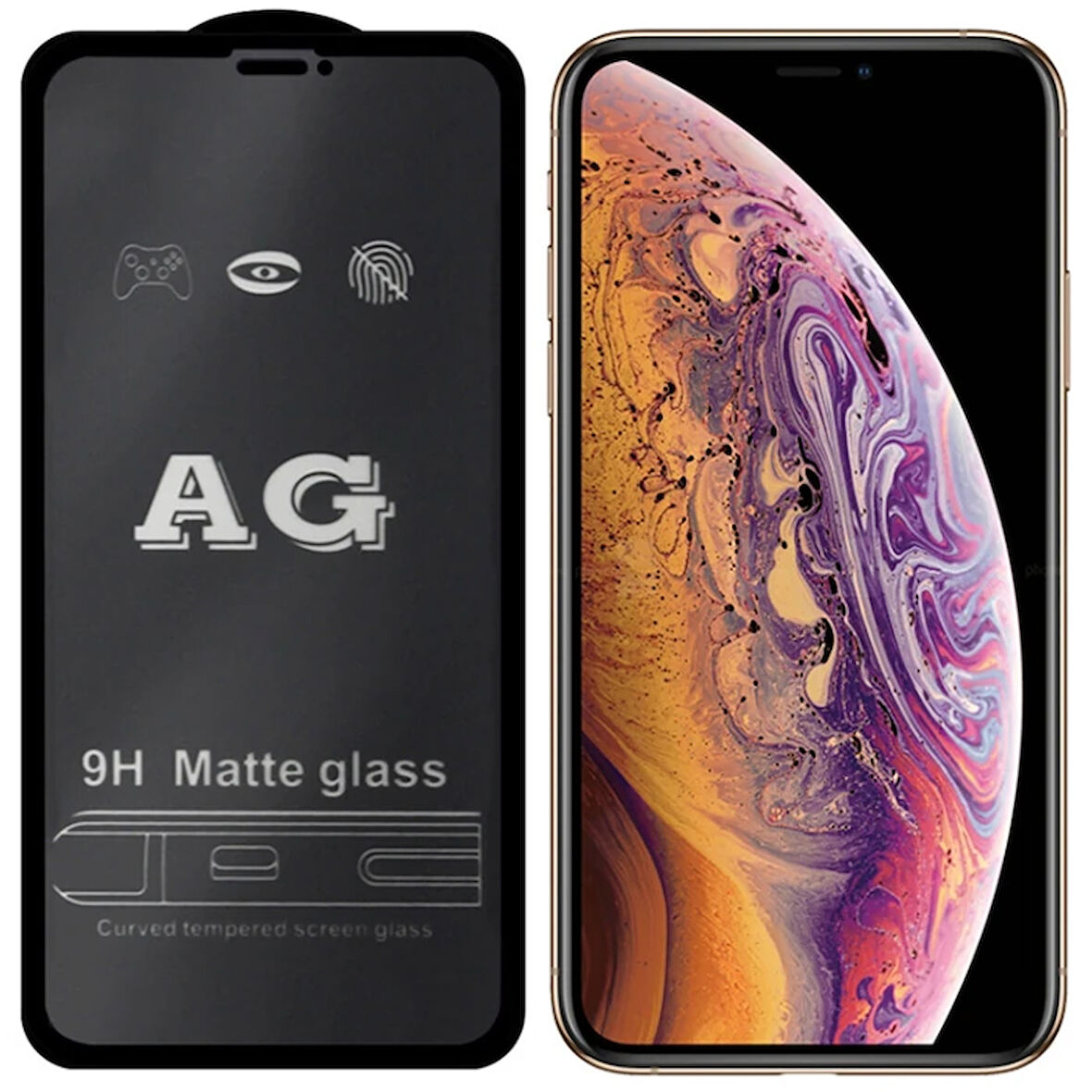 Ally İphone Xs - 11 6.5Inç Full Glue Matte Tempered Cam Ekran Koruyucu-(5775)