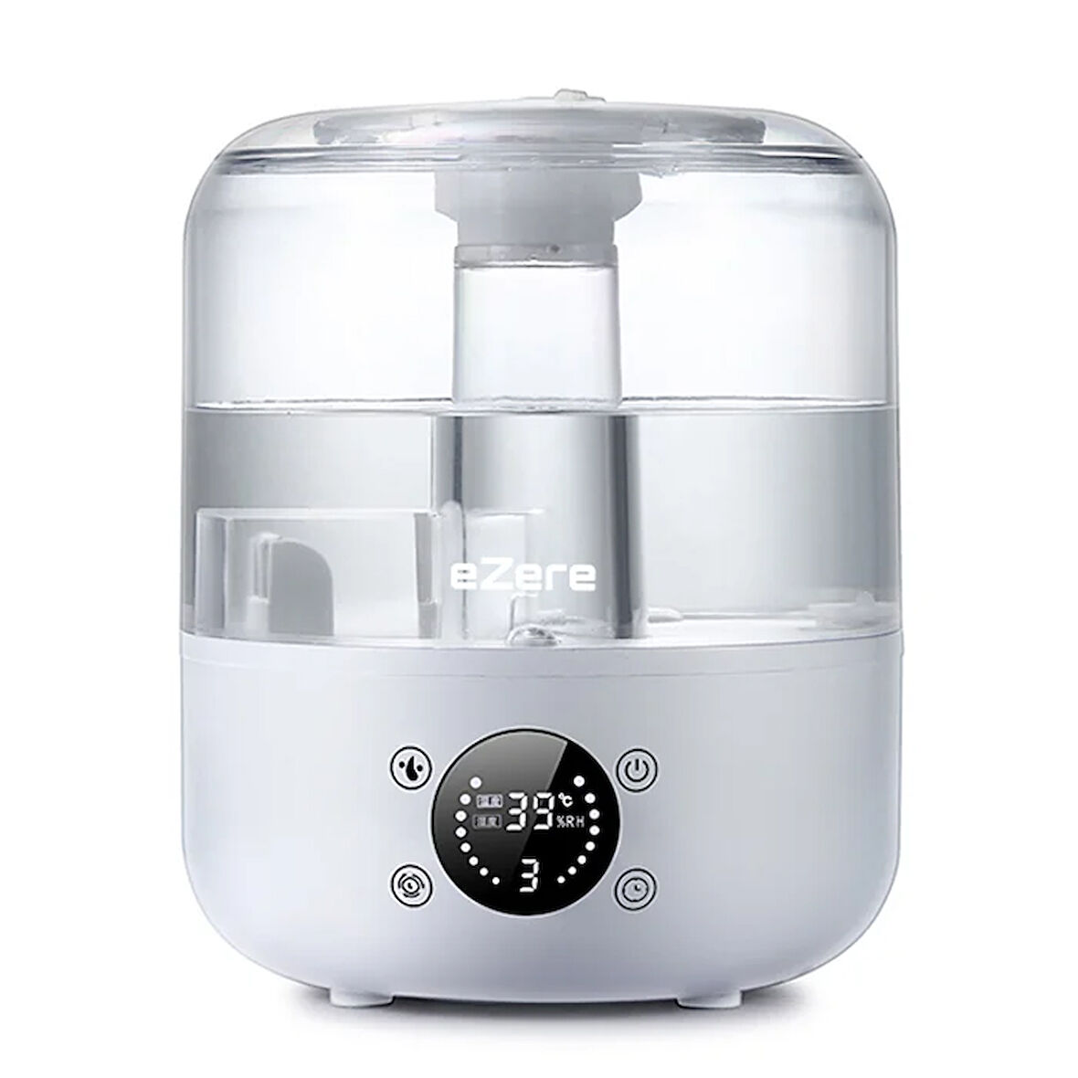 Ezere Th-413 Akıllı Dijital Hava Nemlendirici | 3L Kapasite Dokunmatik Panel Uzaktan Kumanda Sessiz